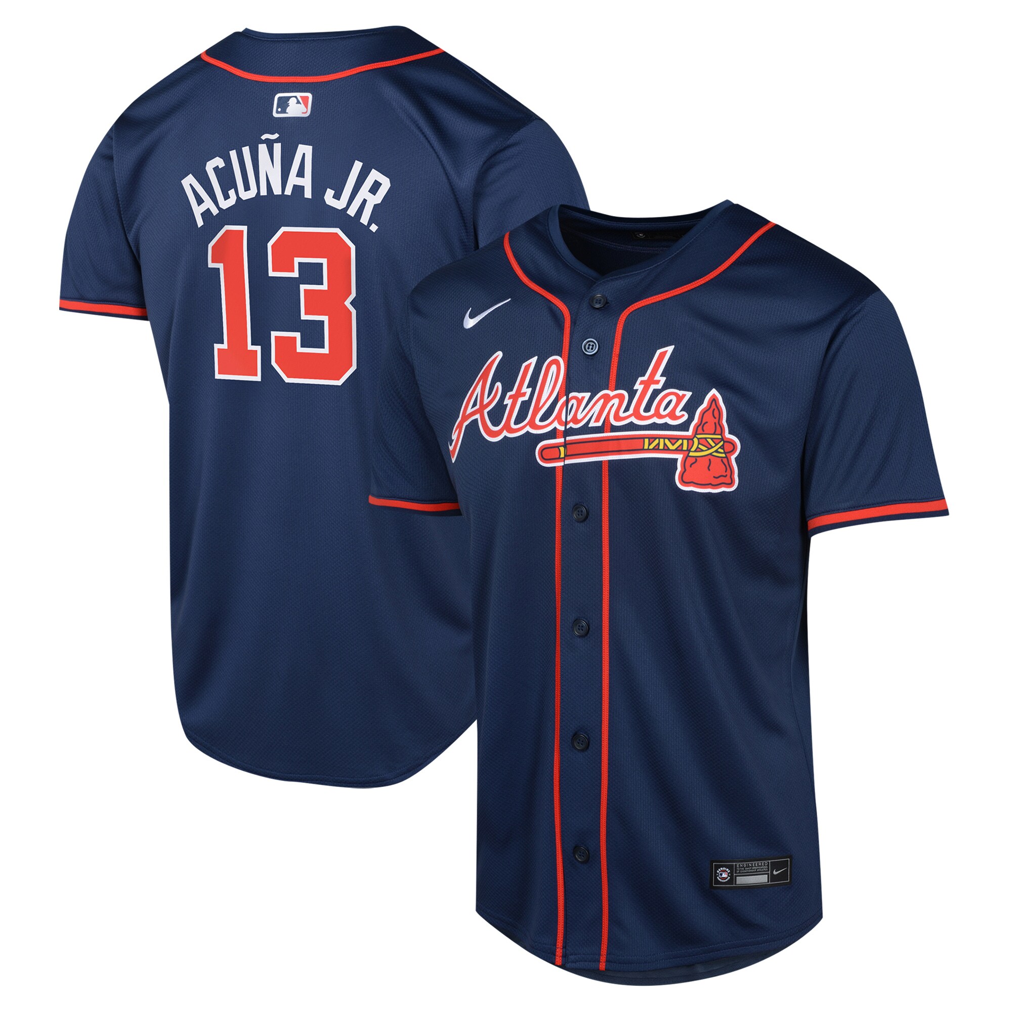 Ronald Acu\u00c3\u00b1a Jr. Atlanta Braves Youth Alternate Limited Player Jersey\u00c2\u00a0\u00e2\u20ac\u201c Navy cheap jerseys for sale - CheapJerseys.Shop