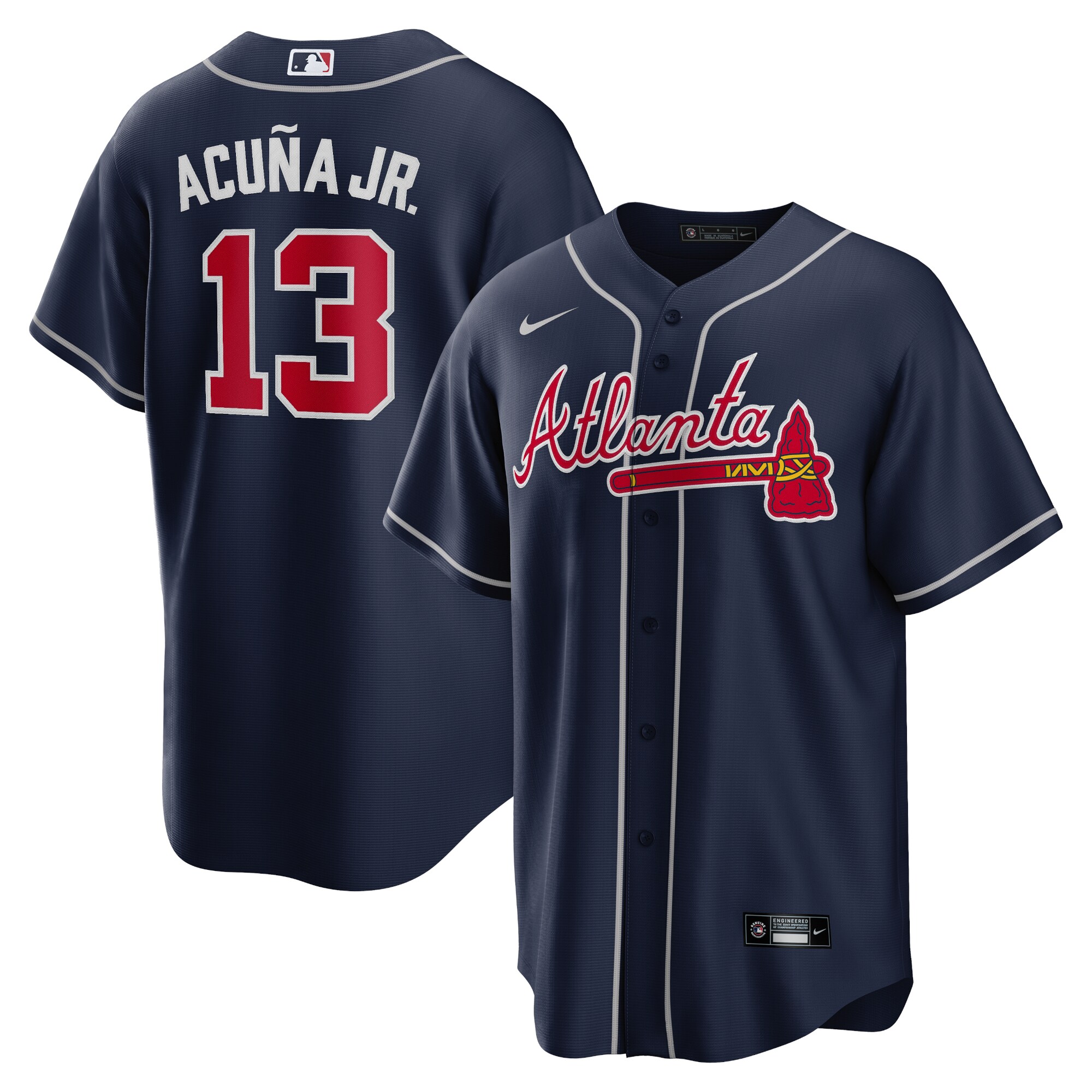 Ronald Acuna Jr. Atlanta Braves Alternate Replica Player Name Jersey - Navy cheap jerseys for sale - CheapJerseys.Shop