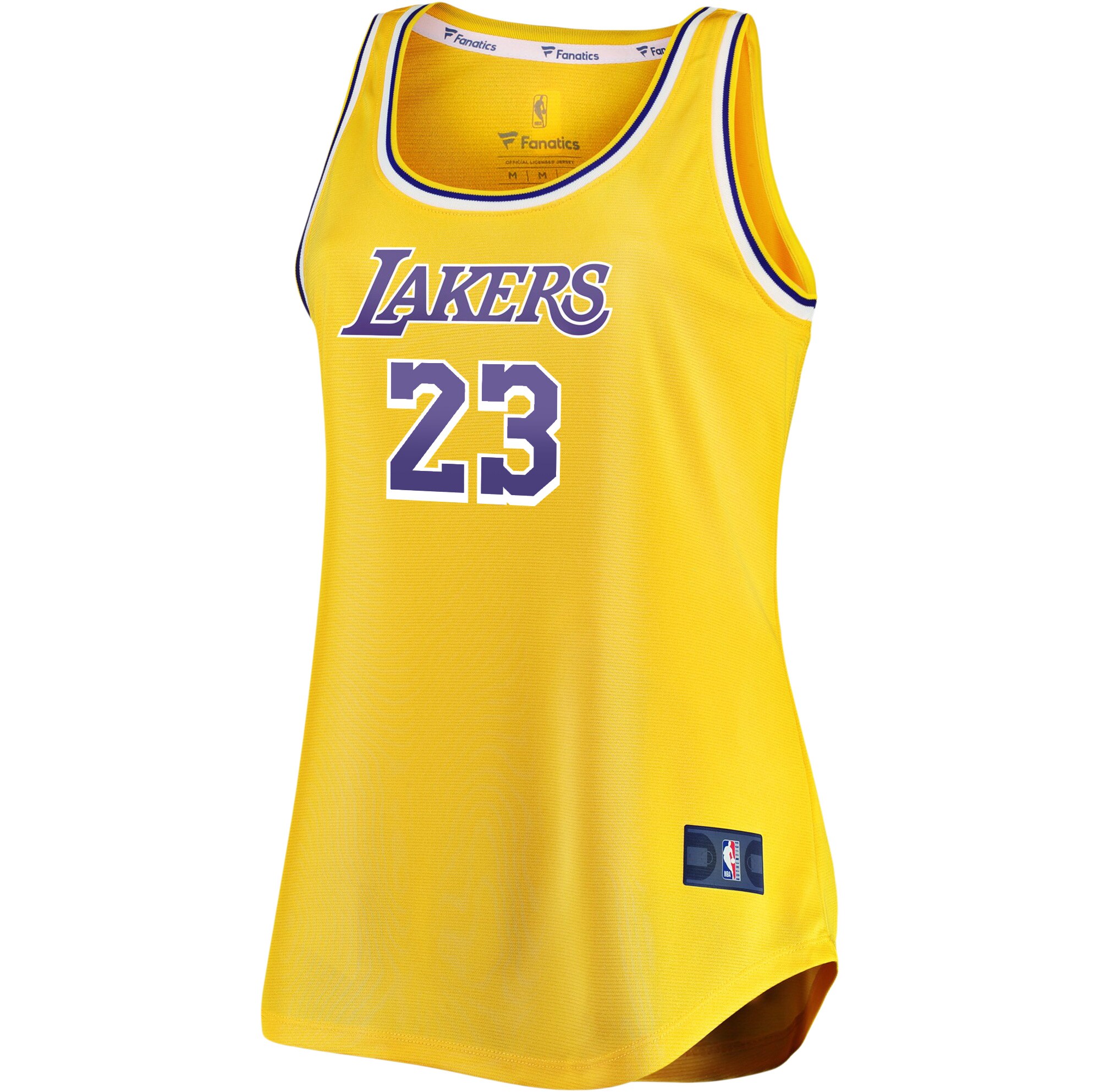 LeBron James Los Angeles Lakers Fanatics Women's Fast Break Tank Jersey - Gold cheap jerseys for sale - CheapJerseys.Shop