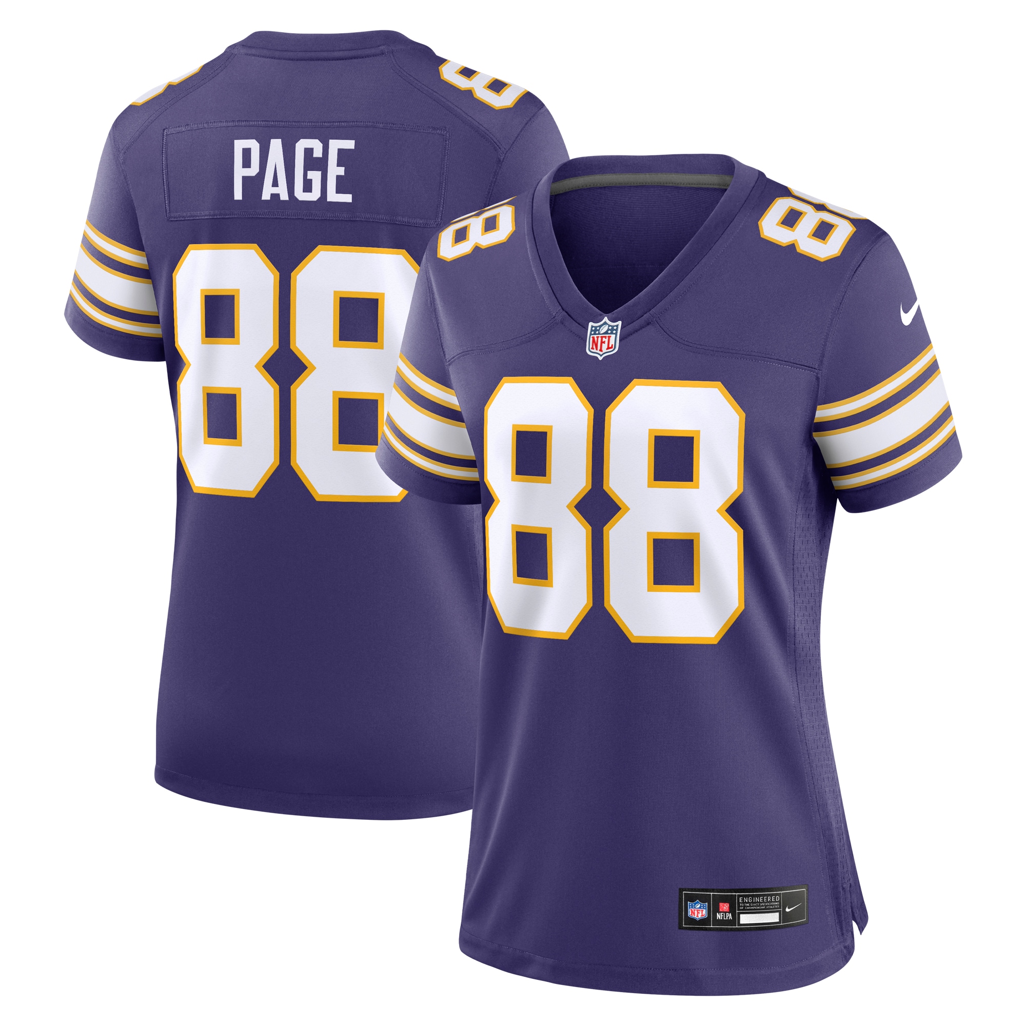Alan Page Minnesota Vikings Women's Classic Retired Player Jersey - Purple cheap jerseys for sale - CheapJerseys.Shop