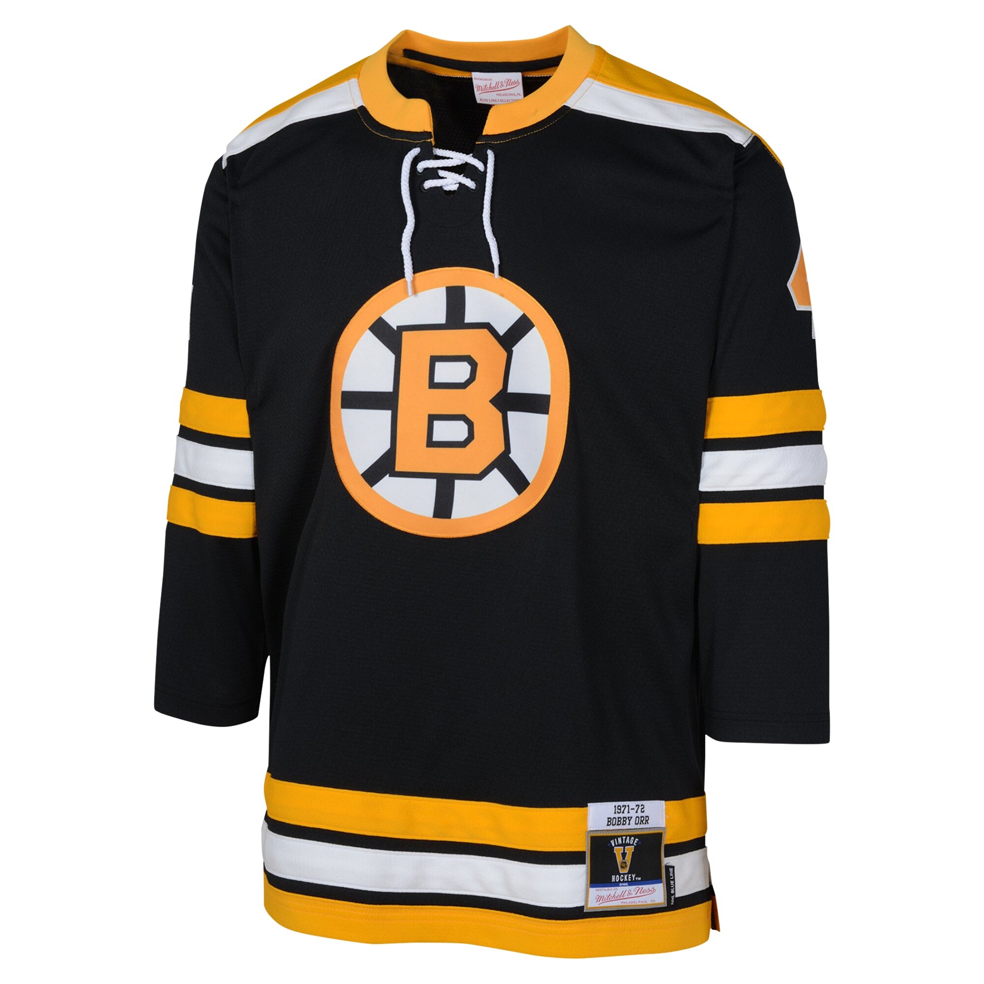 Bobby Orr Boston Bruins Mitchell & Ness Youth 1971 Blue Line Player Jersey - Black cheap jerseys for sale - CheapJerseys.Shop