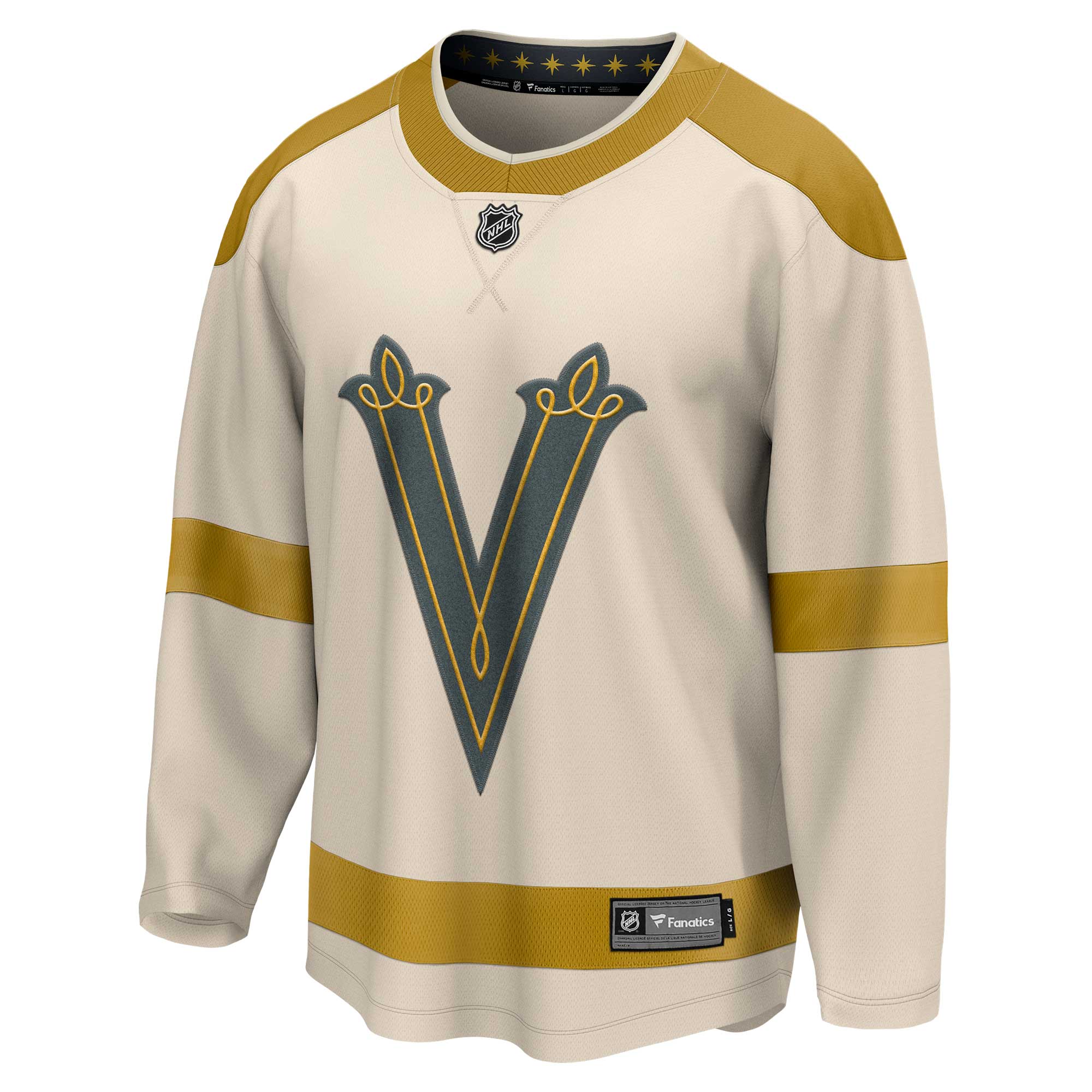 Vegas Golden Knights Fanatics 2024 Winter Classic Breakaway Jersey - Cream cheap jerseys for sale - CheapJerseys.Shop