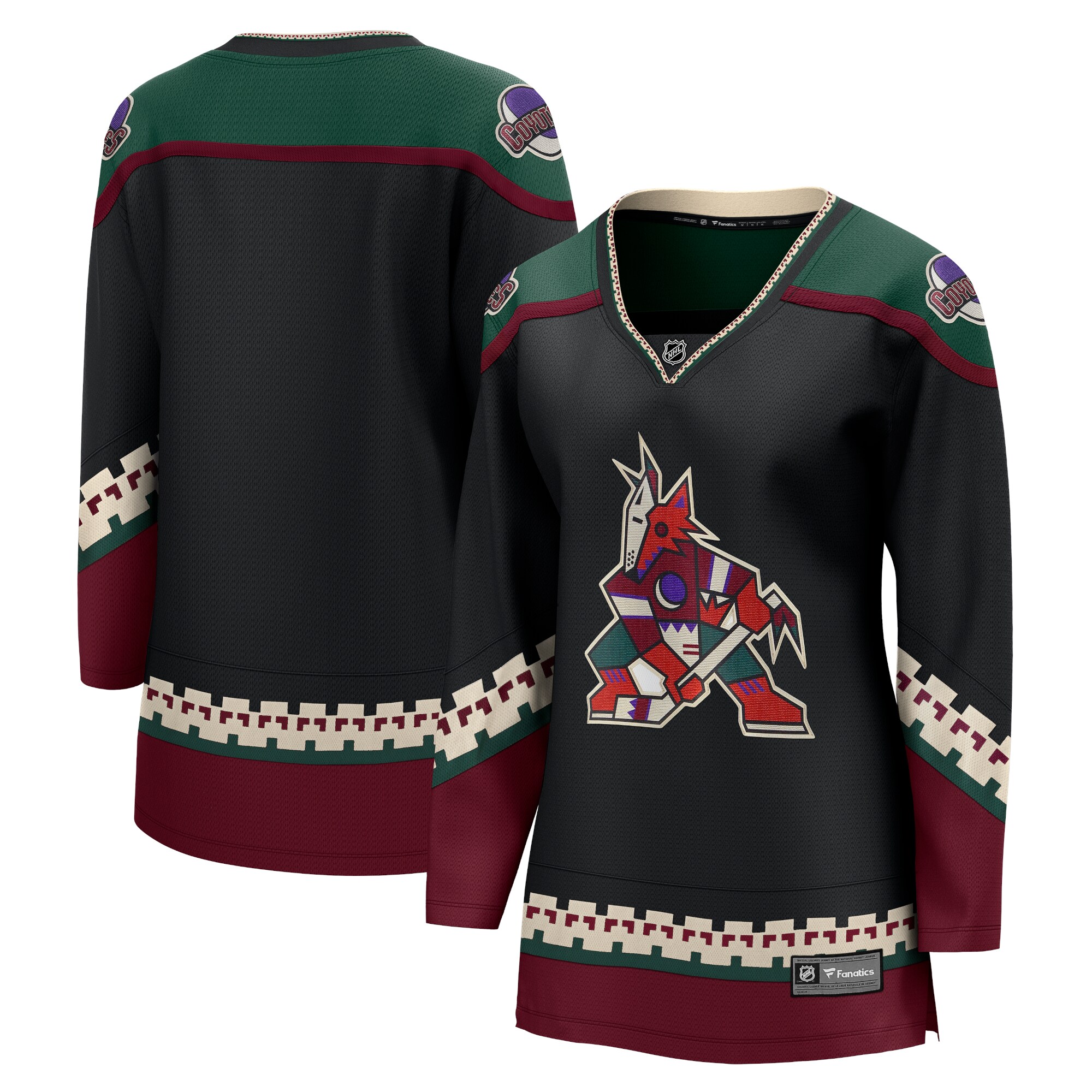 Arizona Coyotes Fanatics Women's Home Breakaway Jersey - Black cheap jerseys for sale - CheapJerseys.Shop