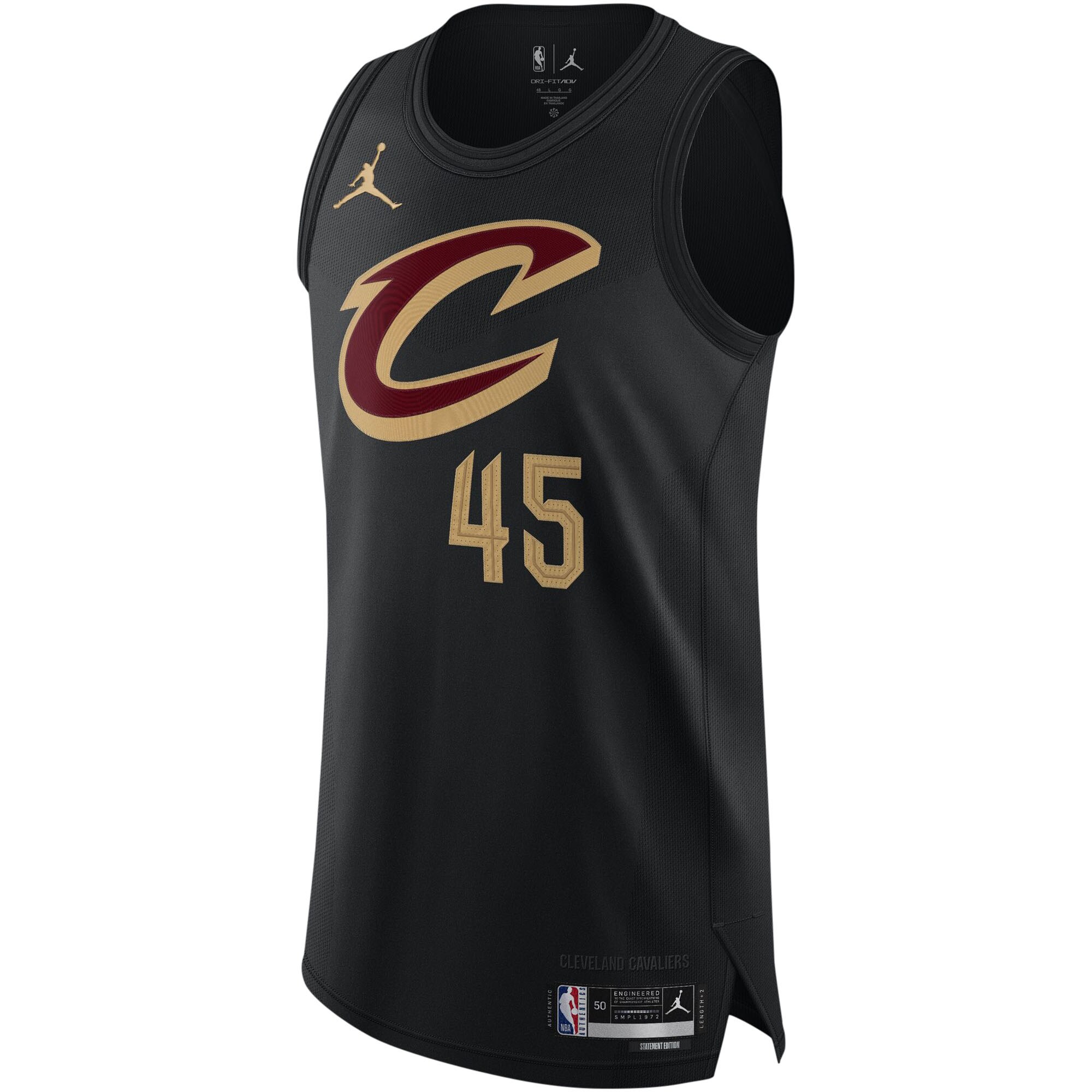 Donovan Mitchell Cleveland Cavaliers Jordan Brand Authentic Player Jersey - Statement Edition - Black cheap jerseys for sale - CheapJerseys.Shop