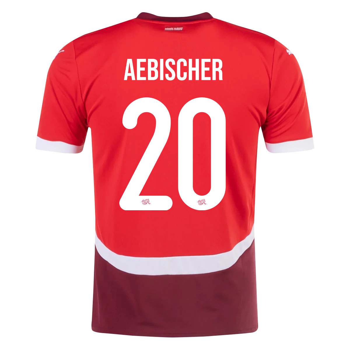 Michel Aebischer 20 Switzerland National Team 2024/25 Home Men Jersey - Red cheap jerseys for sale - CheapJerseys.Shop