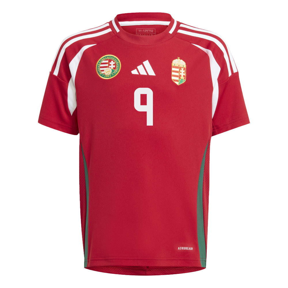 Martin Ádám 9 Hungary National Team 2024/25 Home YOUTH Jersey - Red cheap jerseys for sale - CheapJerseys.Shop