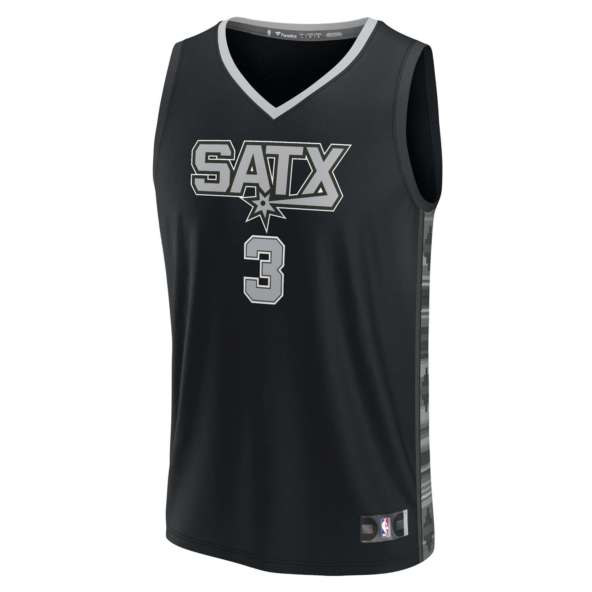 Keldon Johnson San Antonio Spurs Fanatics Fast Break Replica Player Jersey - Statement Edition - Black cheap jerseys for sale - CheapJerseys.Shop