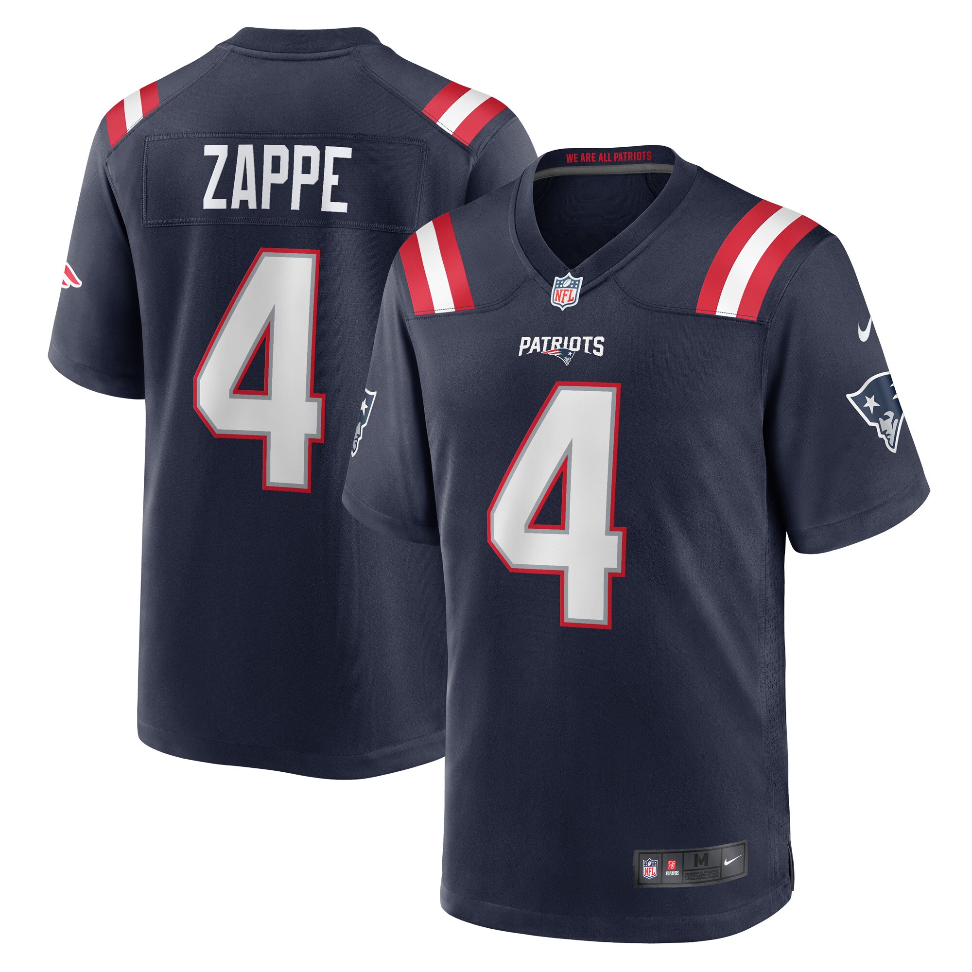 Bailey Zappe New England Patriots Game Player Jersey - Navy cheap jerseys for sale - CheapJerseys.Shop