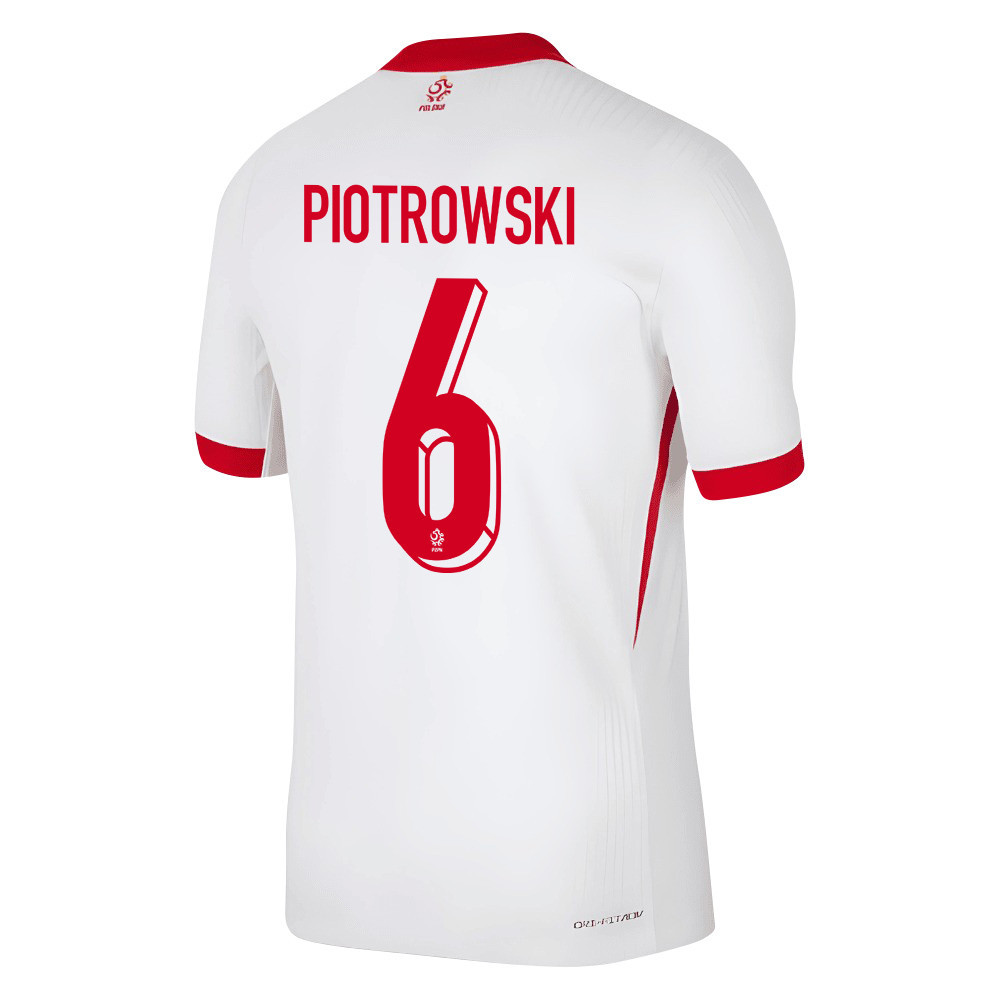 Jakub Piotrowski 6 Poland National Team 2024/25 Home Men Jersey - White cheap jerseys for sale - CheapJerseys.Shop