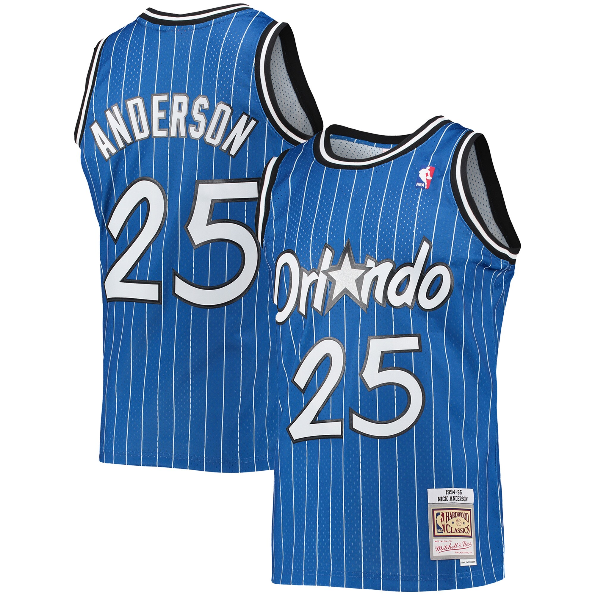 Nick Anderson Orlando Magic Mitchell & Ness 1994\/95 Hardwood Classics Swingman Jersey - Blue cheap jerseys for sale - CheapJerseys.Shop