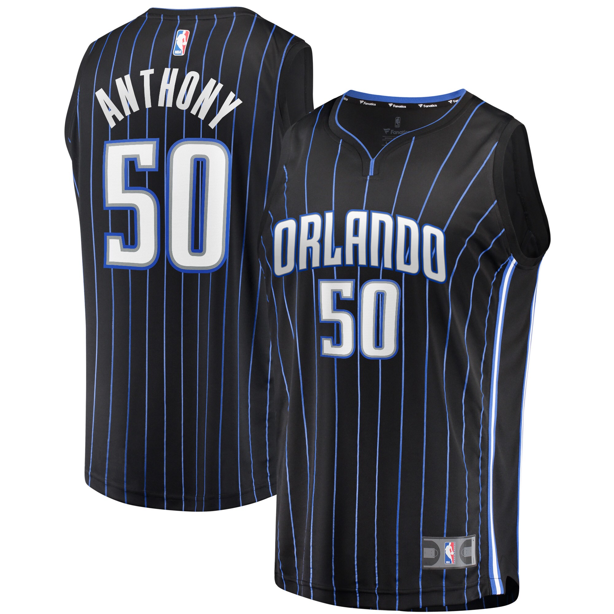 Cole Anthony Orlando Magic Fanatics 2020 Draft First Round Pick Fast Break Replica Jersey Black - Icon Edition cheap jerseys for sale - CheapJerseys.Shop