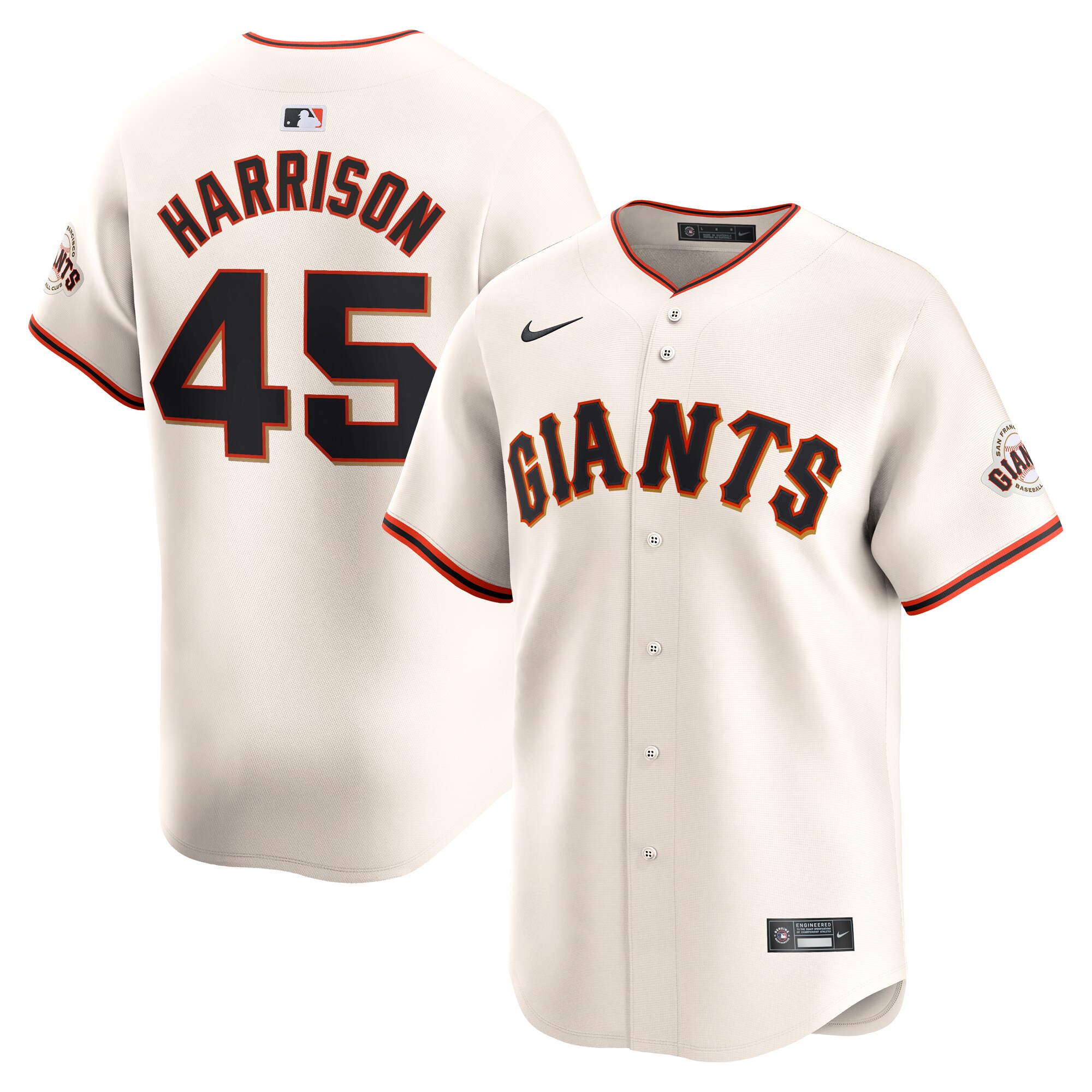 Kyle Harrison San Francisco Giants Home Limited Player Jersey - Cream cheap jerseys for sale - CheapJerseys.Shop