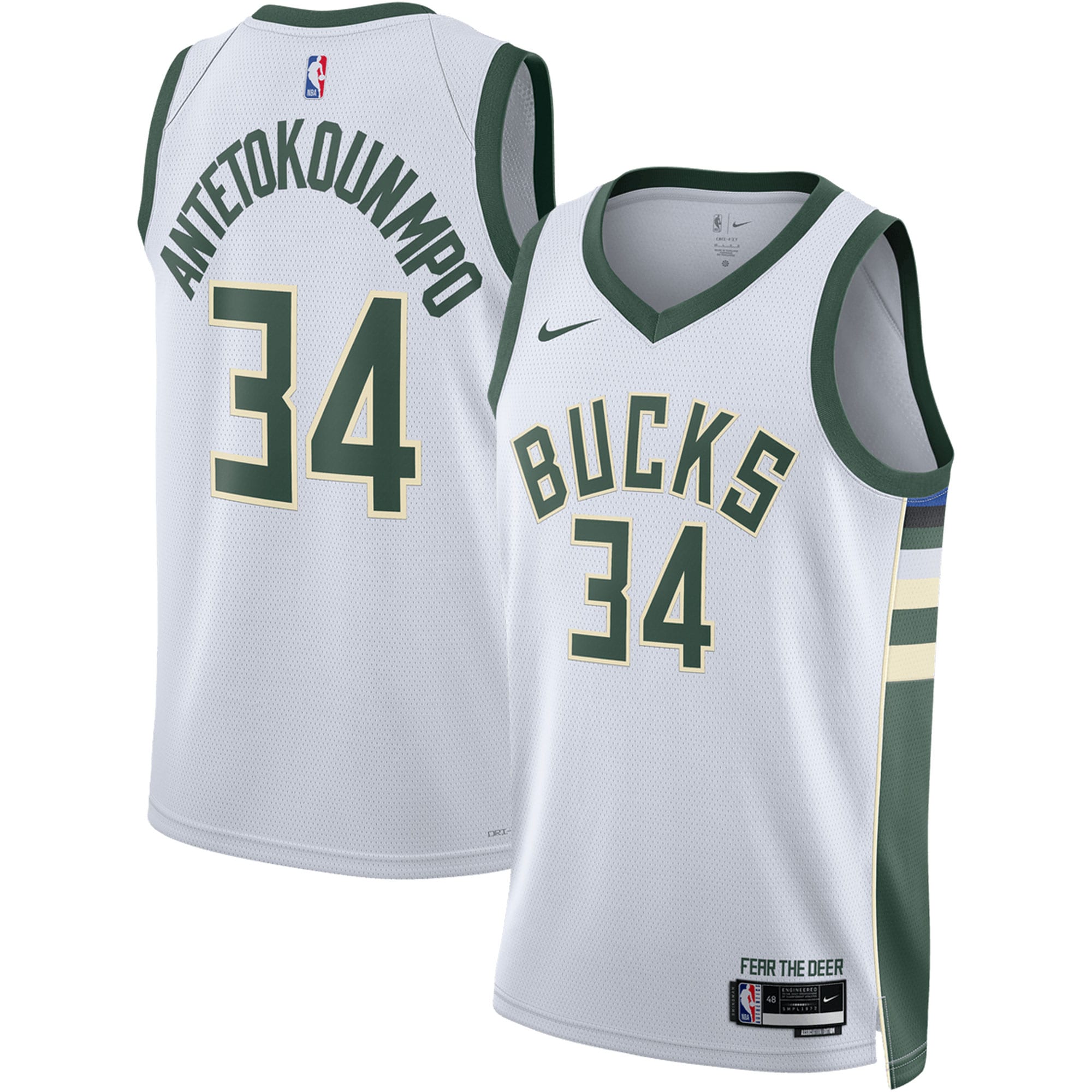 Giannis Antetokounmpo Milwaukee Bucks Unisex Swingman Jersey - Association Edition - White cheap jerseys for sale - CheapJerseys.Shop