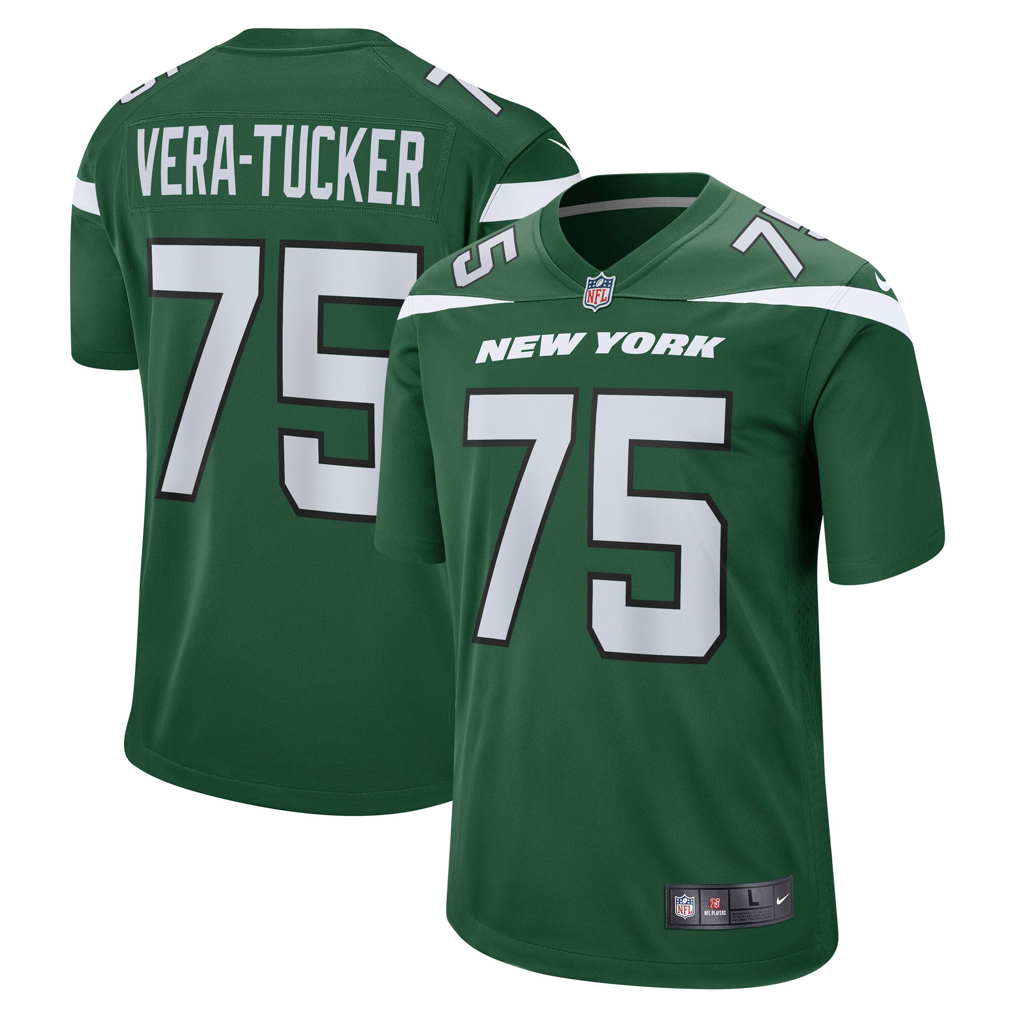 Alijah Vera-Tucker New York Jets Game Player Jersey - Gotham Green cheap jerseys for sale - CheapJerseys.Shop