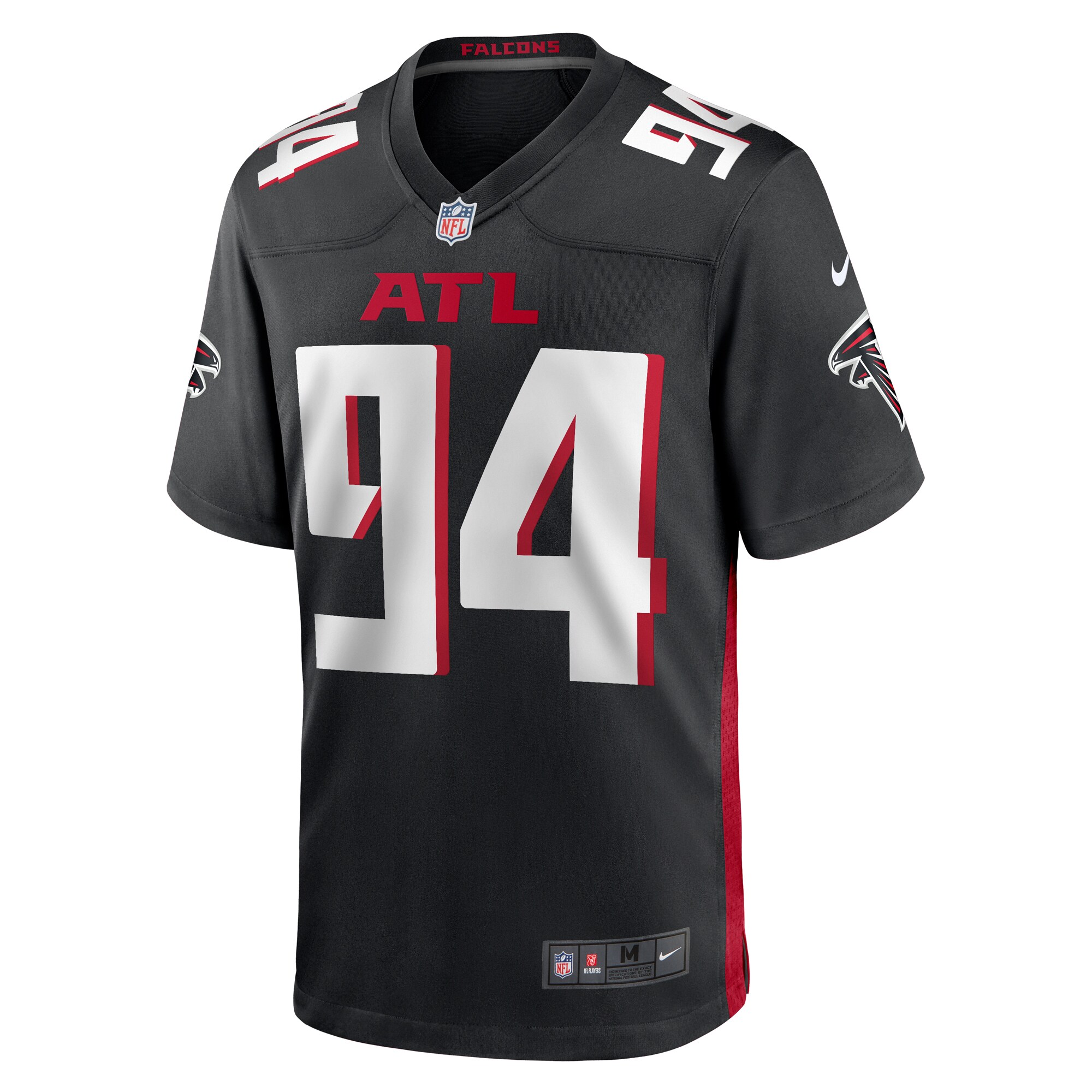 Albert Huggins Atlanta Falcons Team Game Jersey - Black cheap jerseys for sale - CheapJerseys.Shop