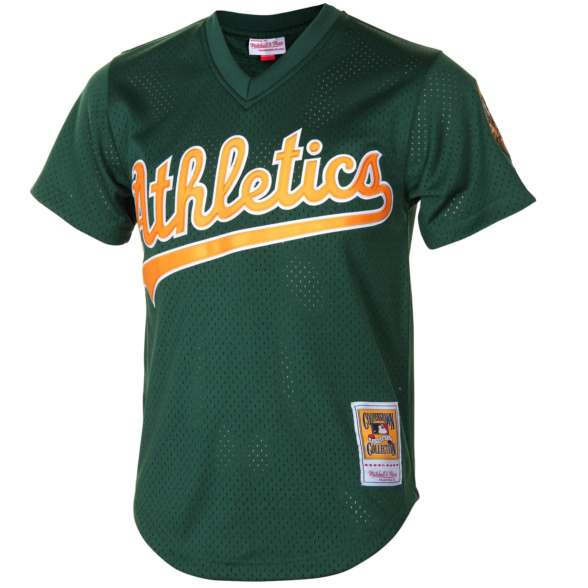 Rickey Henderson Oakland Athletics Mitchell & Ness 1998 Cooperstown Mesh Batting Practice Jersey - Green cheap jerseys for sale - CheapJerseys.Shop