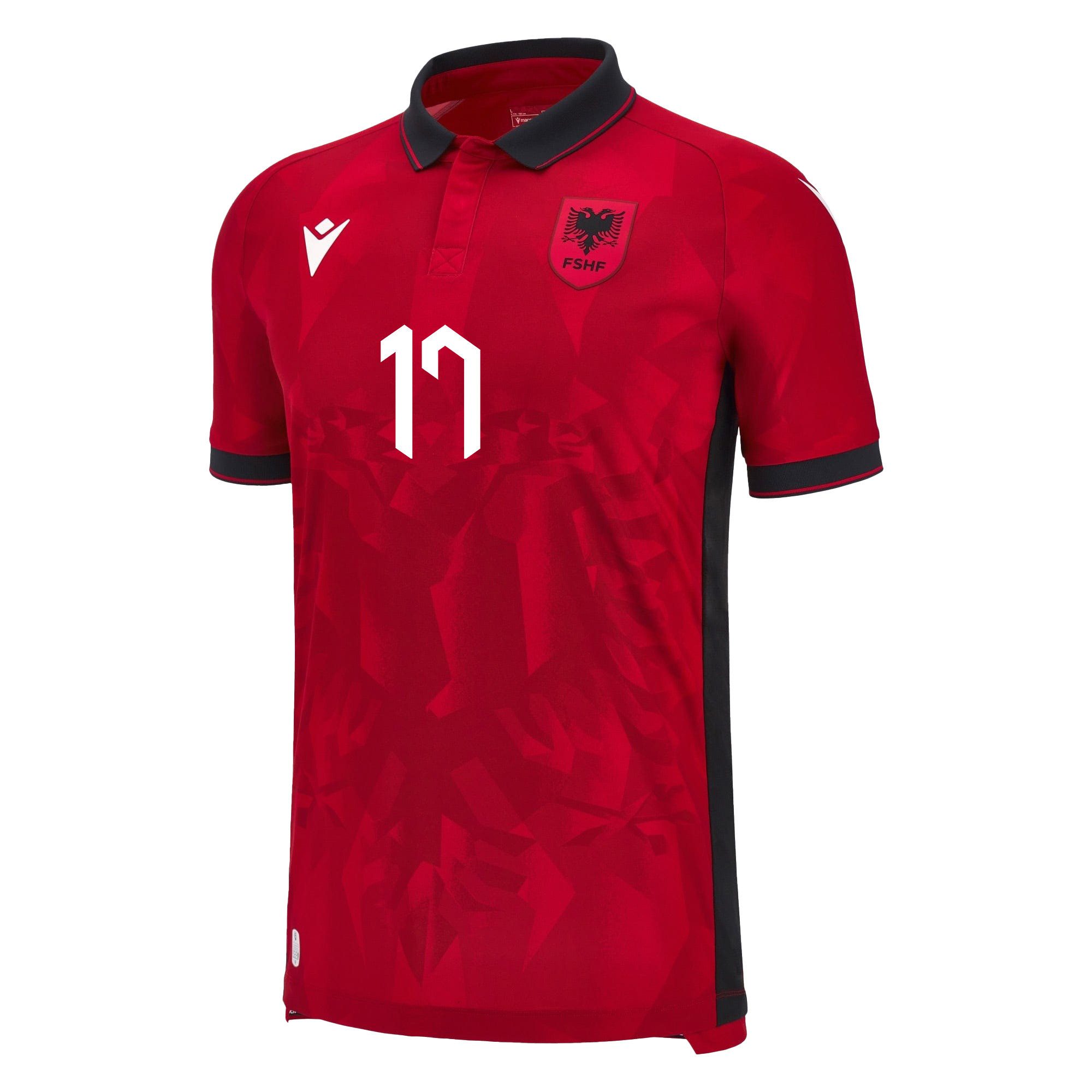 Andi Hadroj 17 Albania National Team 2024/25 Home Men Jersey - Red cheap jerseys for sale - CheapJerseys.Shop