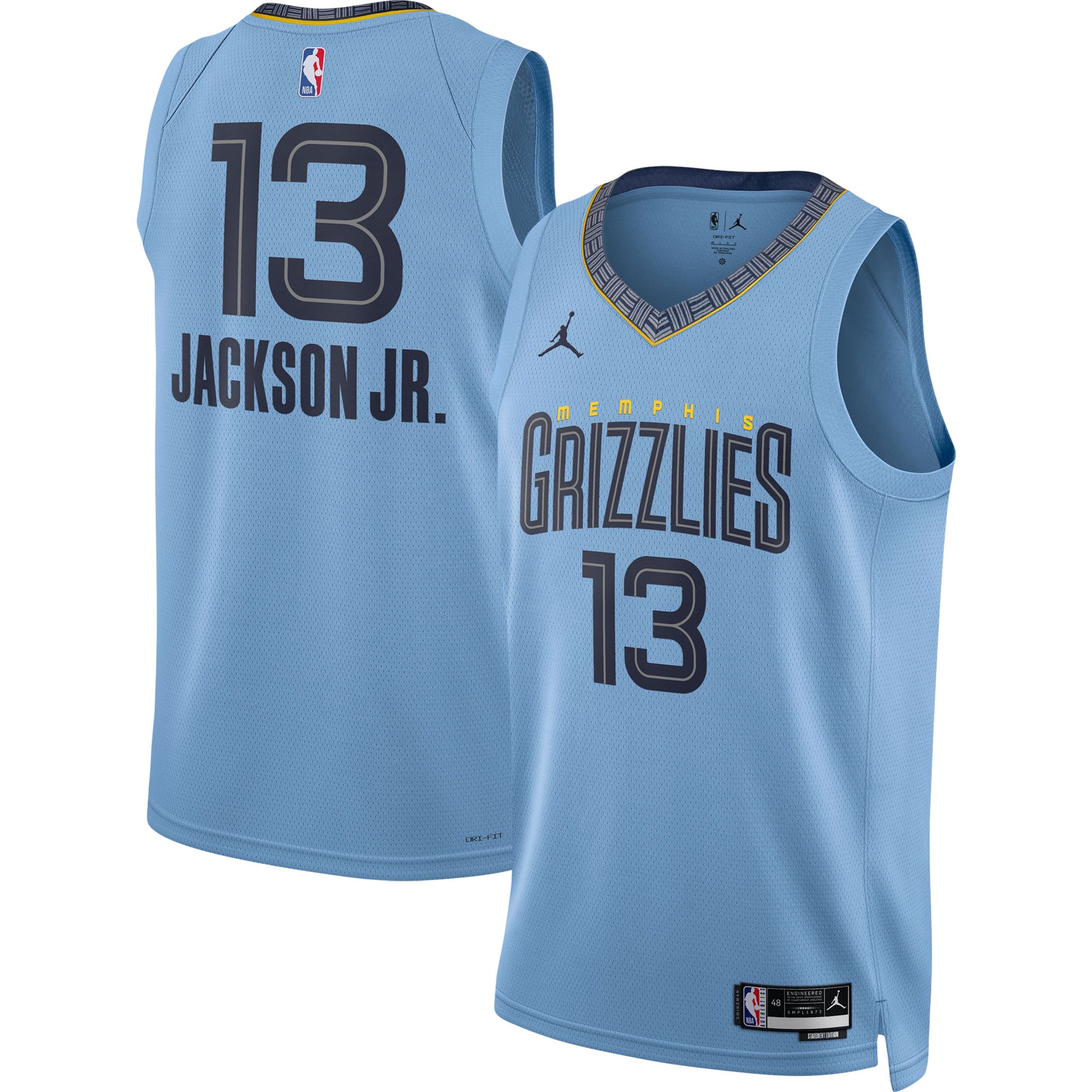 Jaren Jackson Jr. Memphis Grizzlies Jordan Brand Unisex Swingman Jersey - Statement Edition - Light Blue cheap jerseys for sale - CheapJerseys.Shop