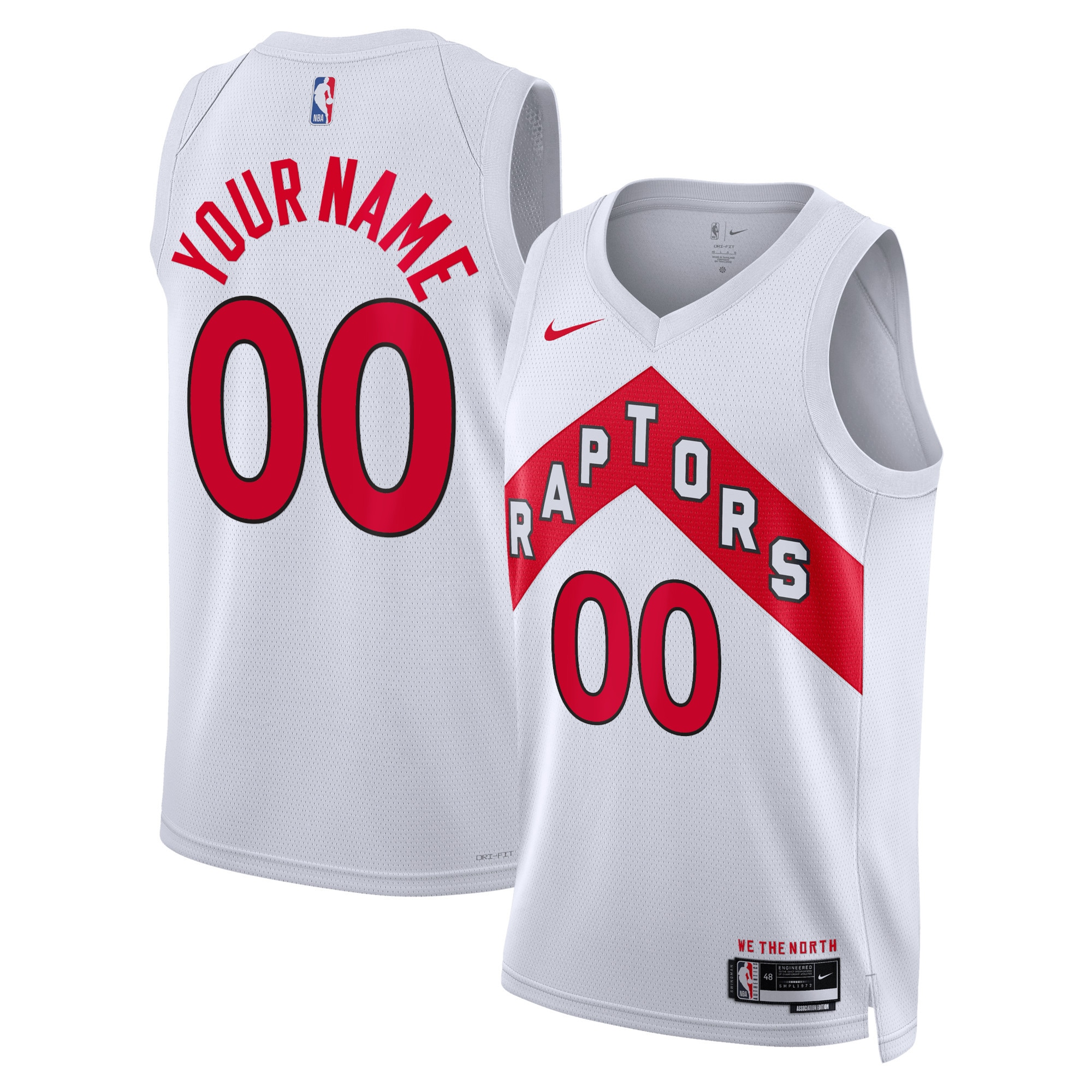 Toronto Raptors Unisex Swingman Custom Jersey White - Association Edition cheap jerseys for sale - CheapJerseys.Shop