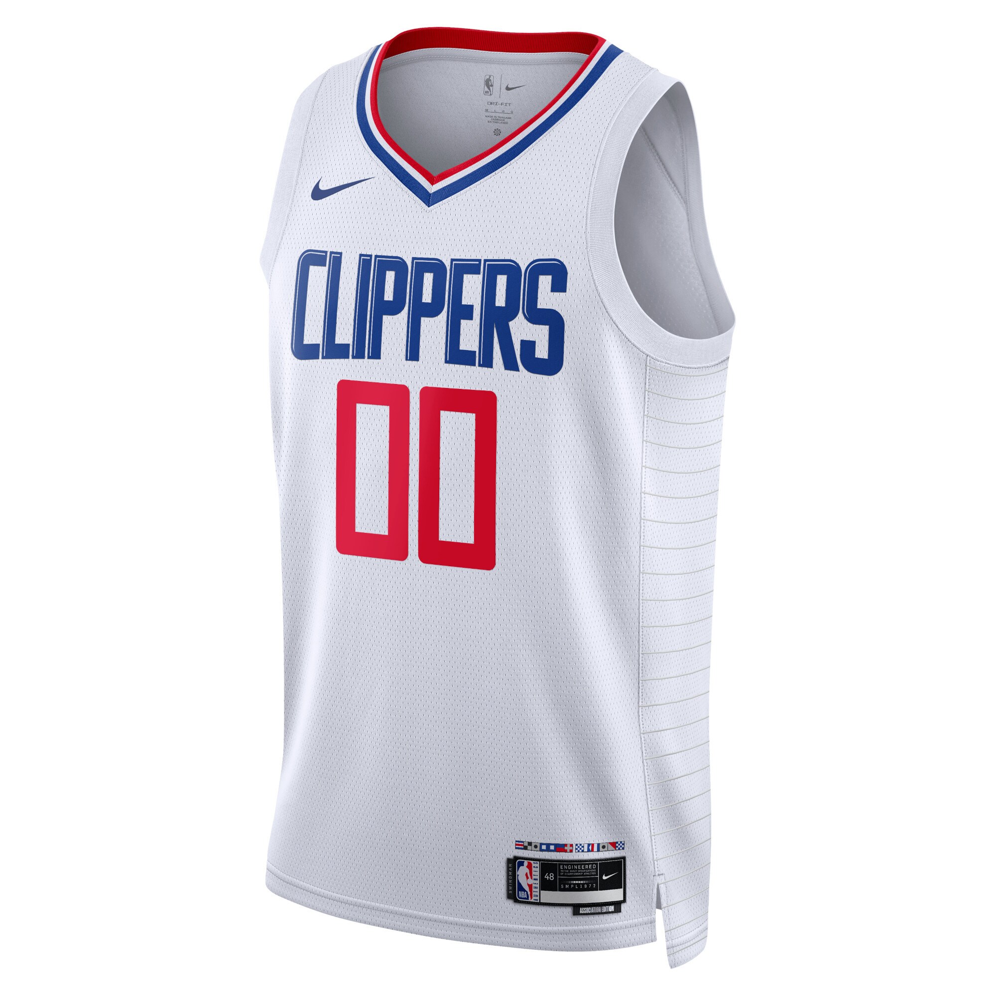 LA Clippers Unisex Swingman Custom Jersey White - Association Edition cheap jerseys for sale - CheapJerseys.Shop