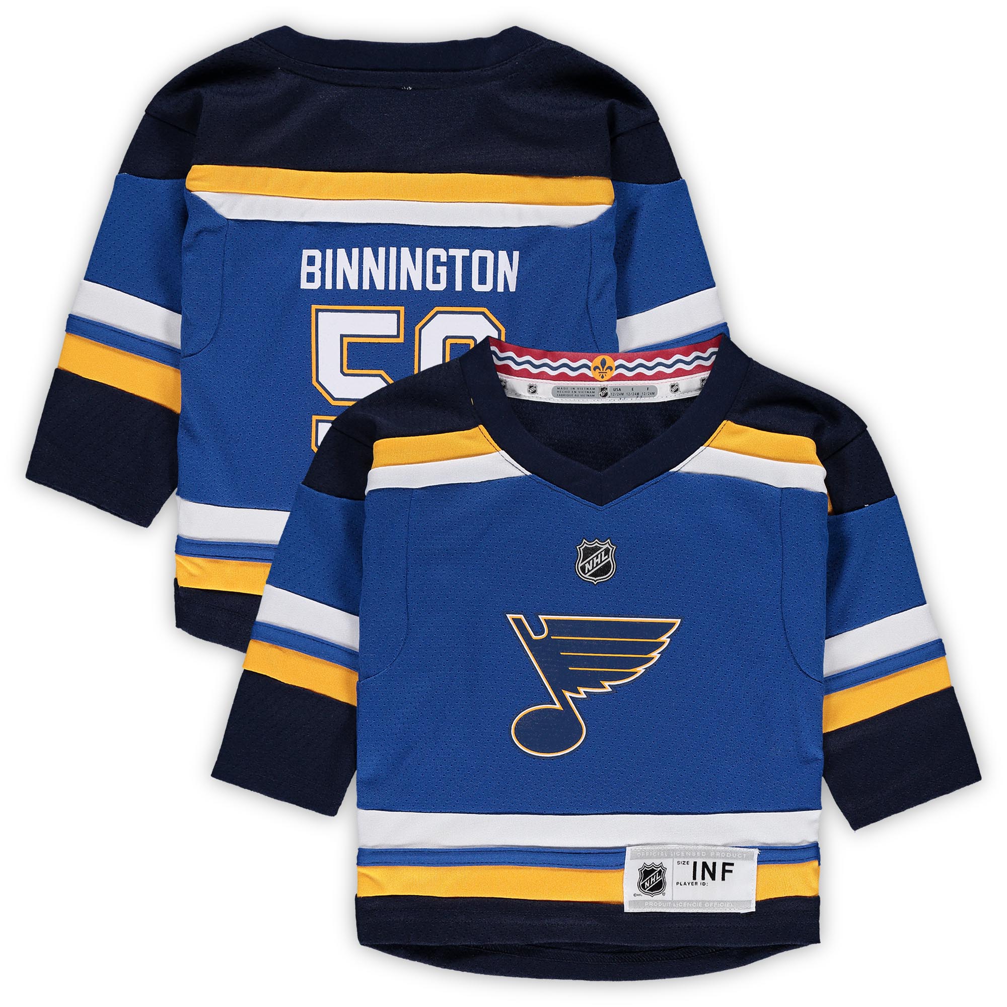 Jordan Binnington St. Louis Blues Infant Home Replica Player Jersey - Blue cheap jerseys for sale - CheapJerseys.Shop