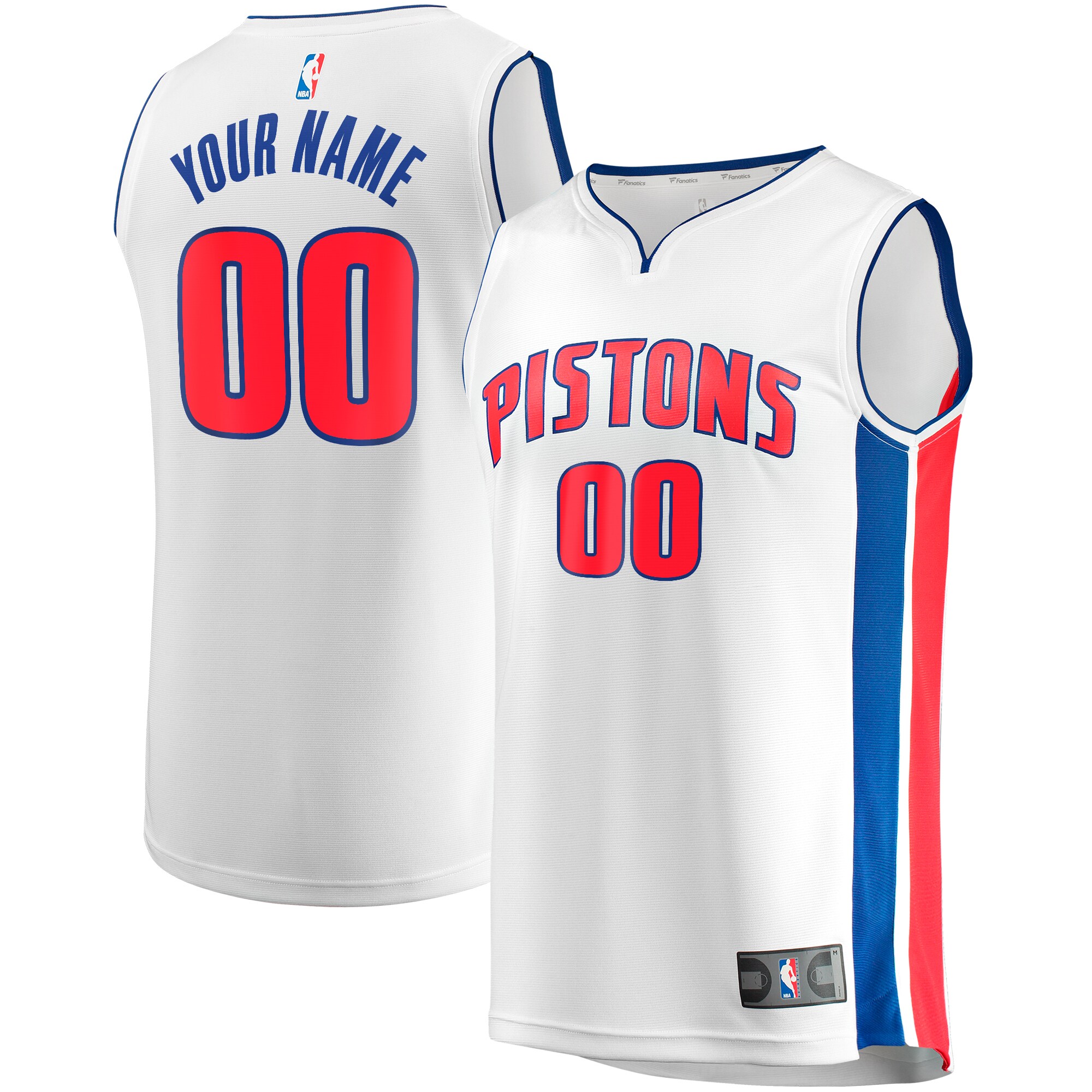 Detroit Pistons Fanatics Youth Fast Break Replica Custom Jersey - Association Edition - White cheap jerseys for sale - CheapJerseys.Shop