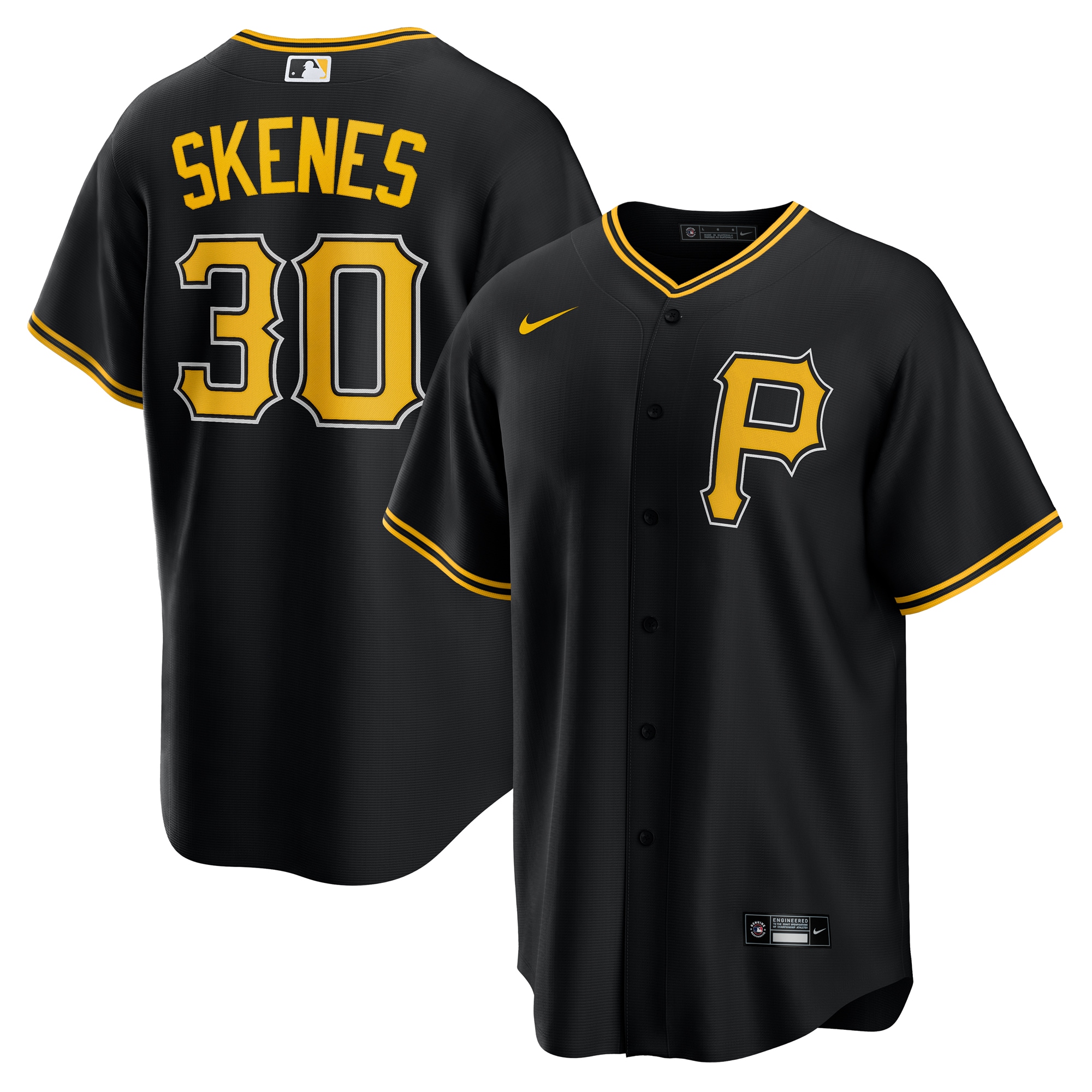 Paul Skenes Pittsburgh Pirates Alternate Replica Player Jersey - Black cheap jerseys for sale - CheapJerseys.Shop