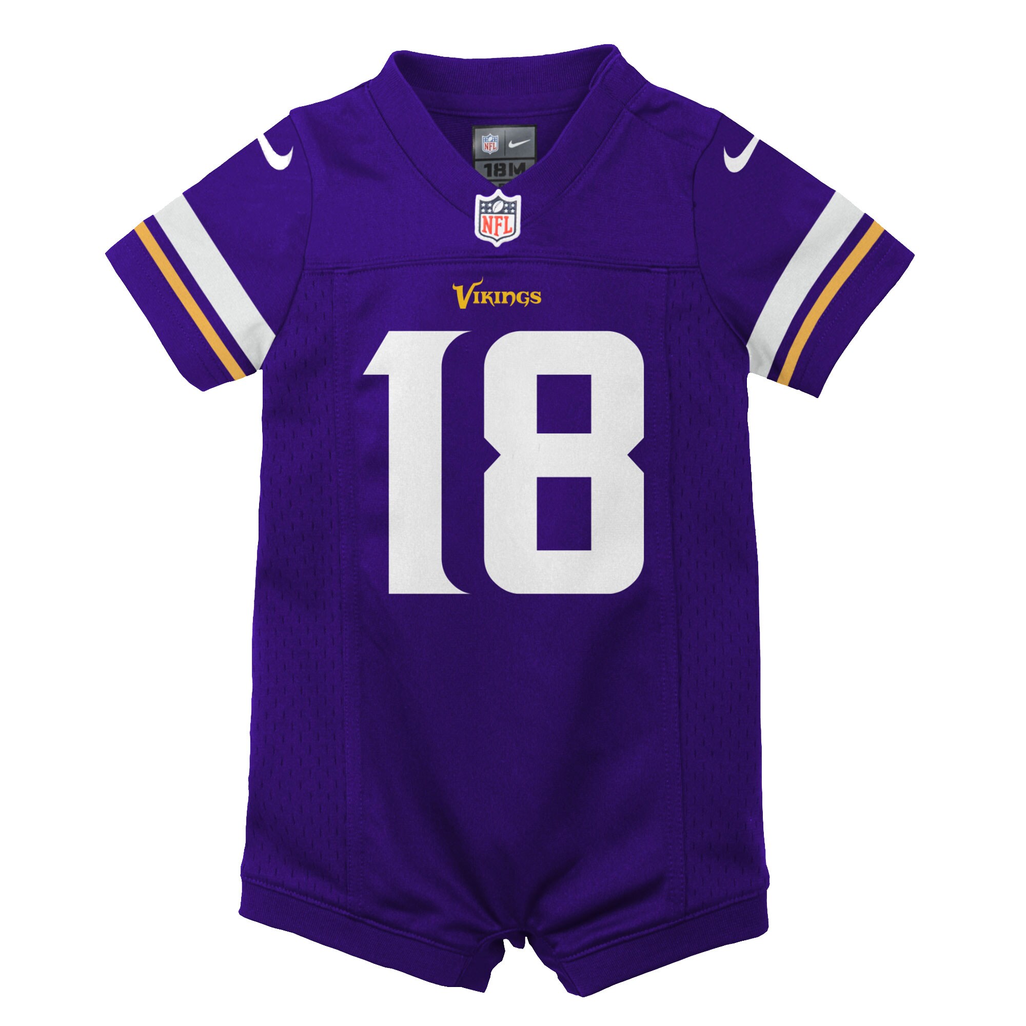 Justin Jefferson Minnesota Vikings Newborn & Infant Game Romper Jersey - Purple cheap jerseys for sale - CheapJerseys.Shop