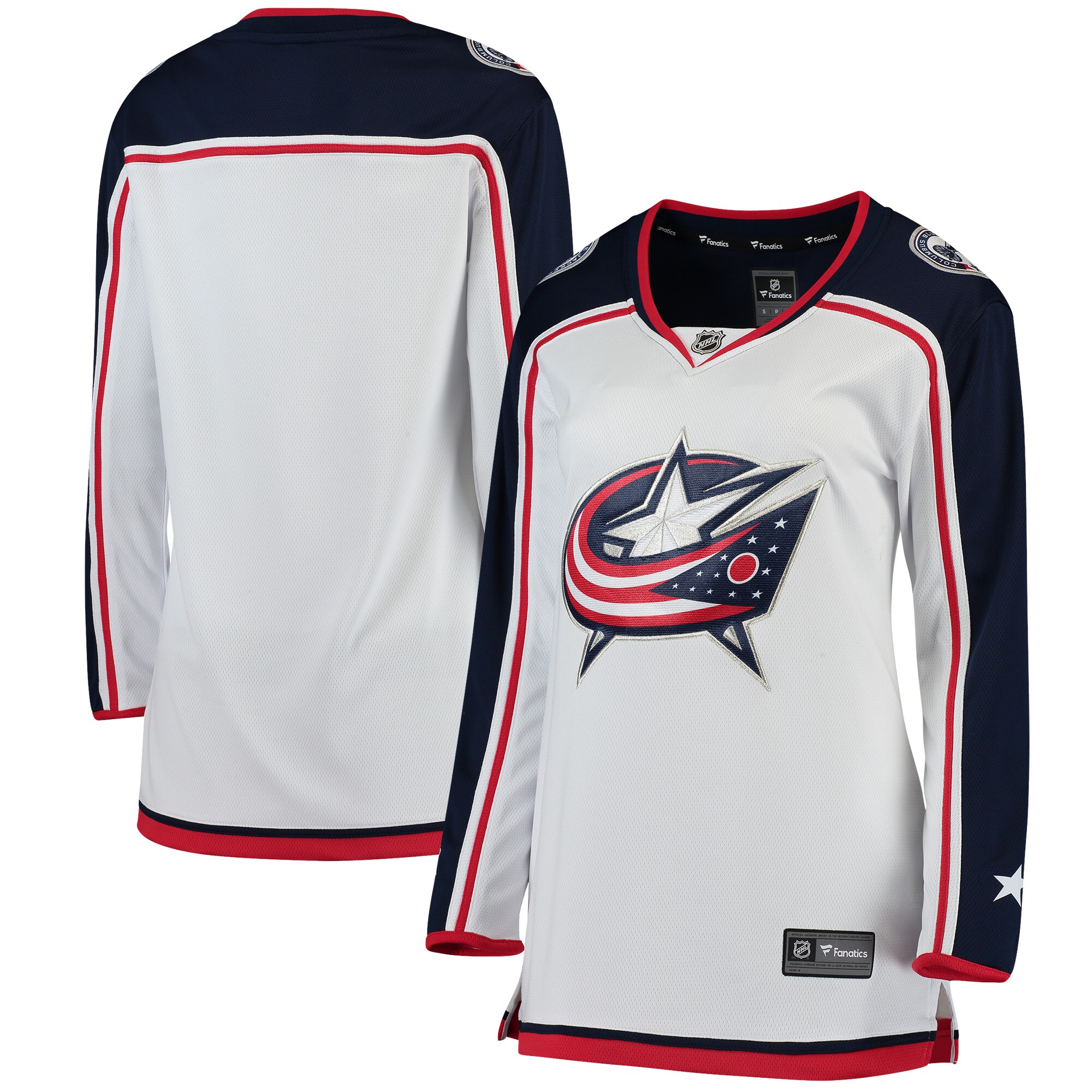 Columbus Blue Jackets Fanatics Women's Away Breakaway Jersey - White cheap jerseys for sale - CheapJerseys.Shop