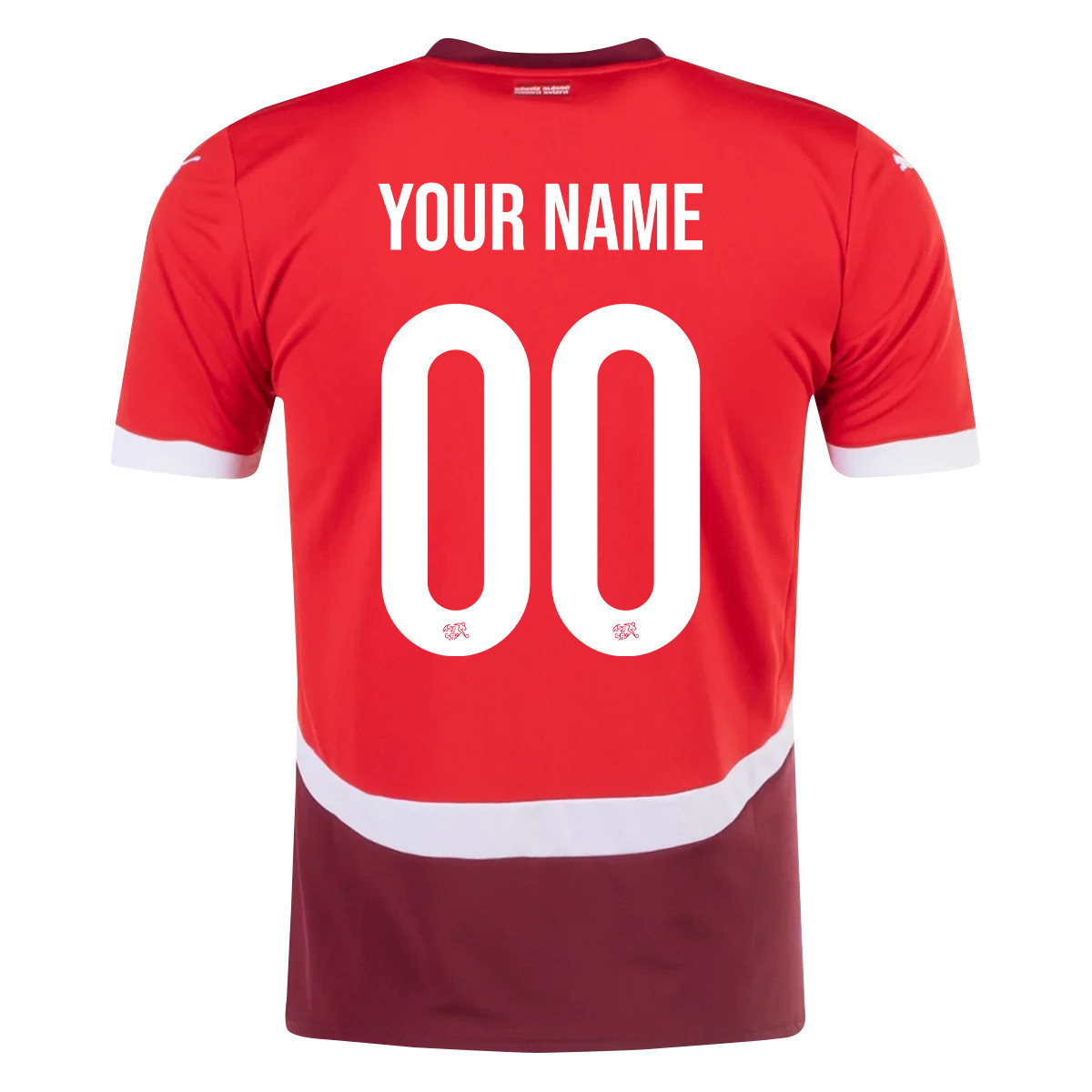Switzerland National Team 2024/25 Custom Home Men Jersey - Red cheap jerseys for sale - CheapJerseys.Shop