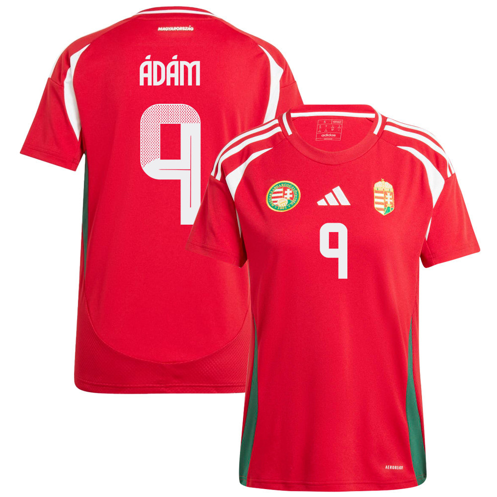 Martin Ádám 9 Hungary National Team 2024/25 Home WOMEN Jersey - Red cheap jerseys for sale - CheapJerseys.Shop