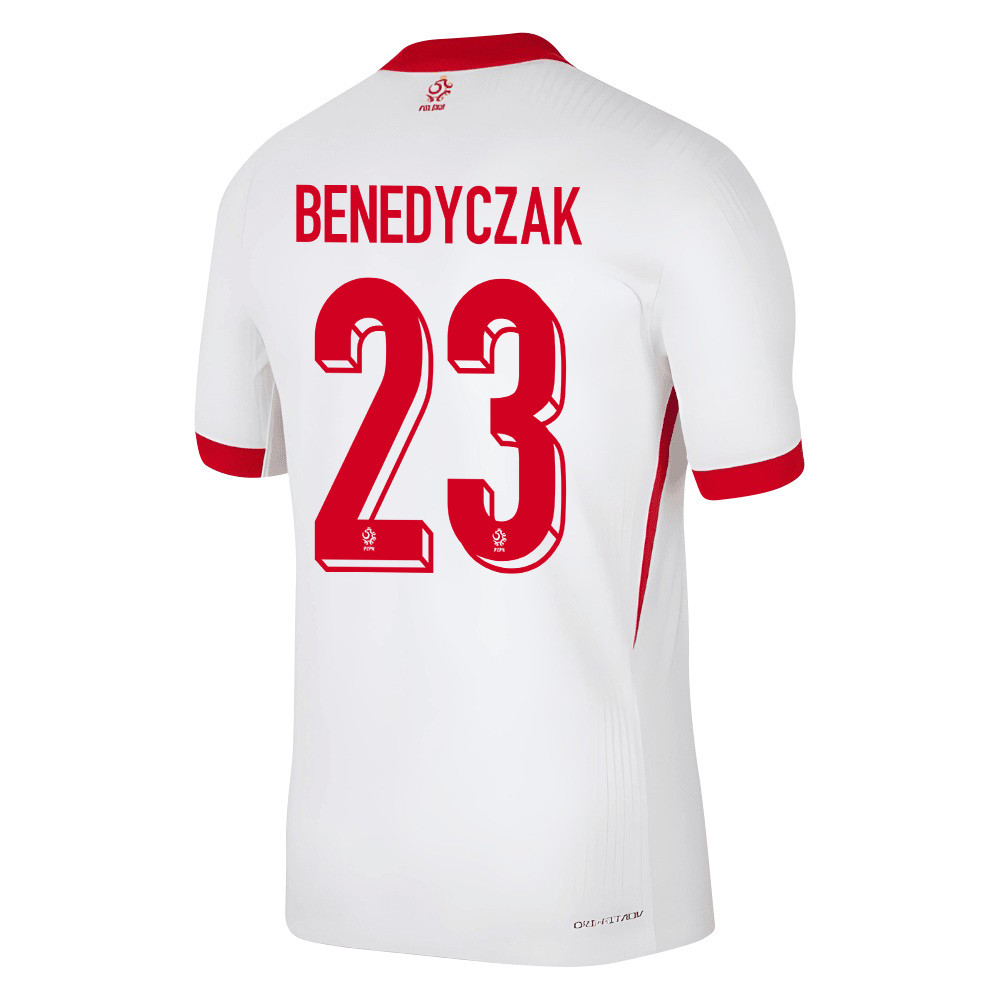 Adrian Benedyczak 23 Poland National Team 2024/25 Home Men Jersey - White cheap jerseys for sale - CheapJerseys.Shop