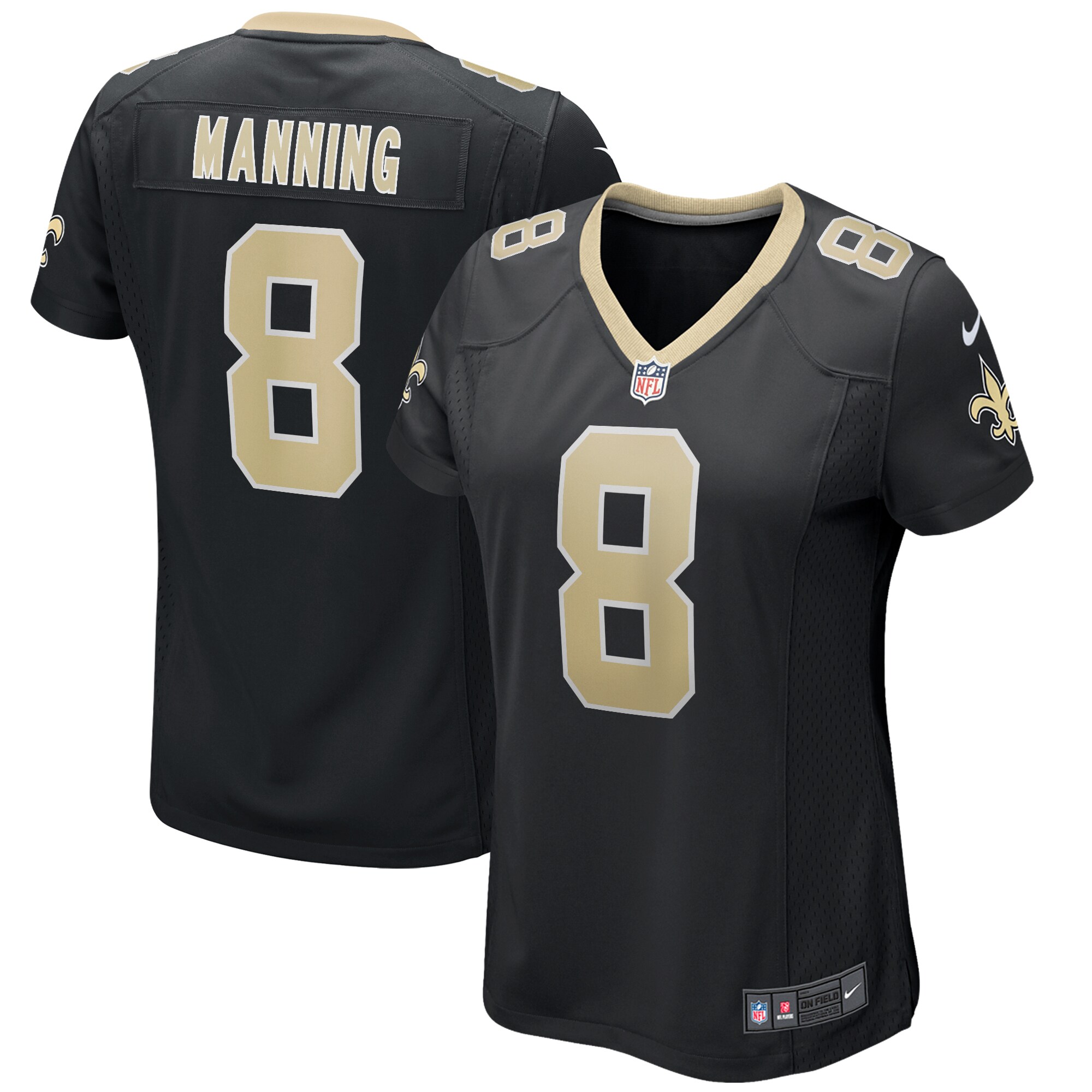 Archie Manning New Orleans Saints Women's Game Retired Player Jersey - Black cheap jerseys for sale - CheapJerseys.Shop