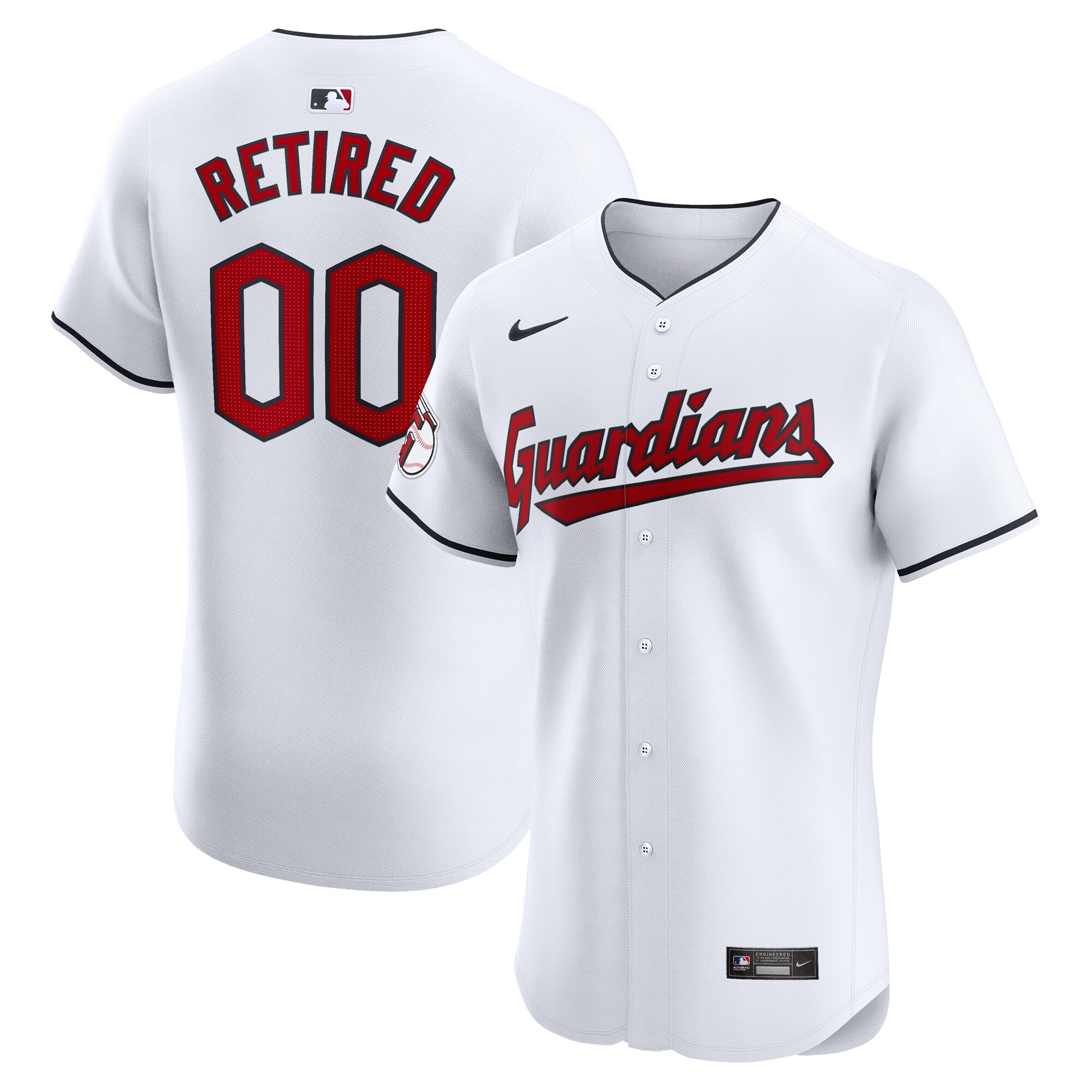 Cleveland Guardians Home Elite Pick-A-Player Retired Roster Jersey - White cheap jerseys for sale - CheapJerseys.Shop