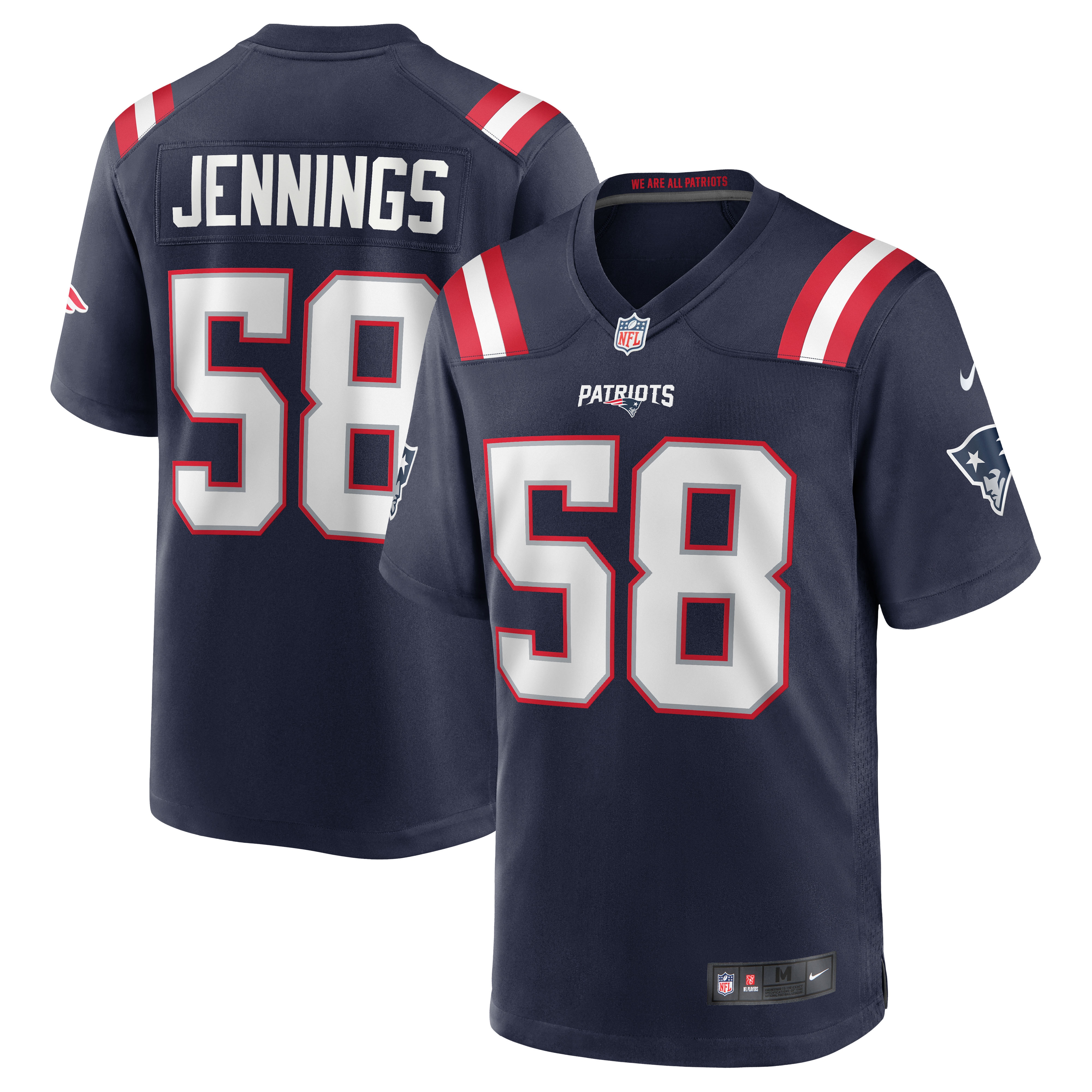 Anfernee Jennings New England Patriots Team Game Jersey - Navy cheap jerseys for sale - CheapJerseys.Shop
