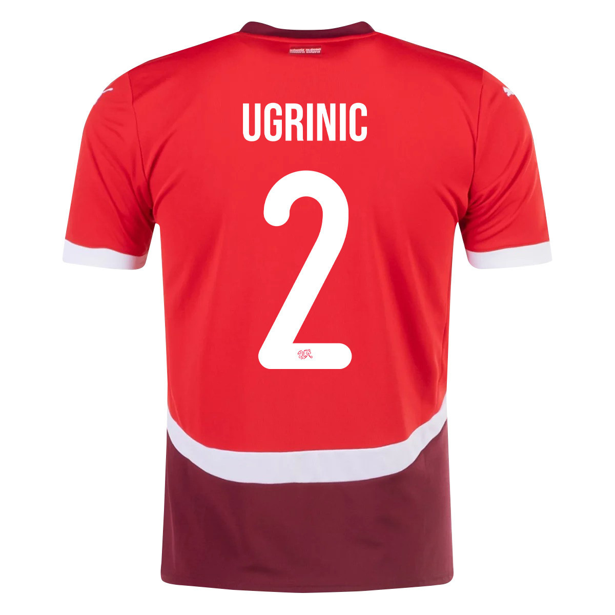 Filip Ugrinic 2 Switzerland National Team 2024/25 Home Men Jersey - Red cheap jerseys for sale - CheapJerseys.Shop