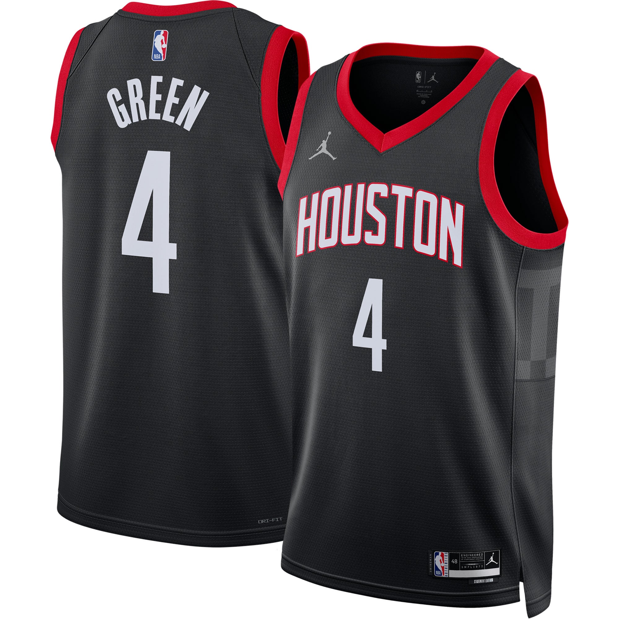 Jalen Green Houston Rockets Jordan Brand Unisex Swingman Jersey - Statement Edition - Black cheap jerseys for sale - CheapJerseys.Shop