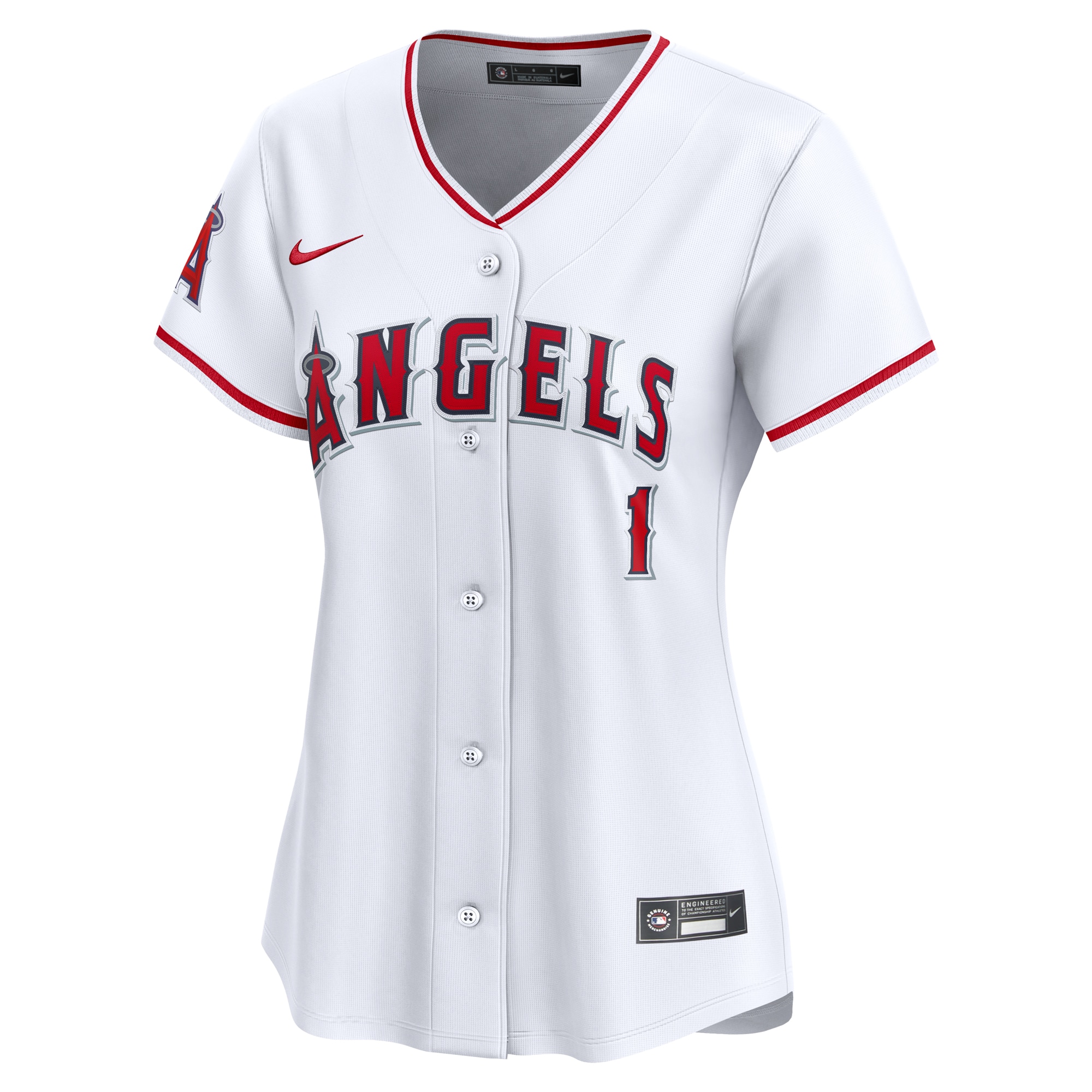 Los Angeles Angels Women's #1 Mom Home Limited Jersey - White cheap jerseys for sale - CheapJerseys.Shop