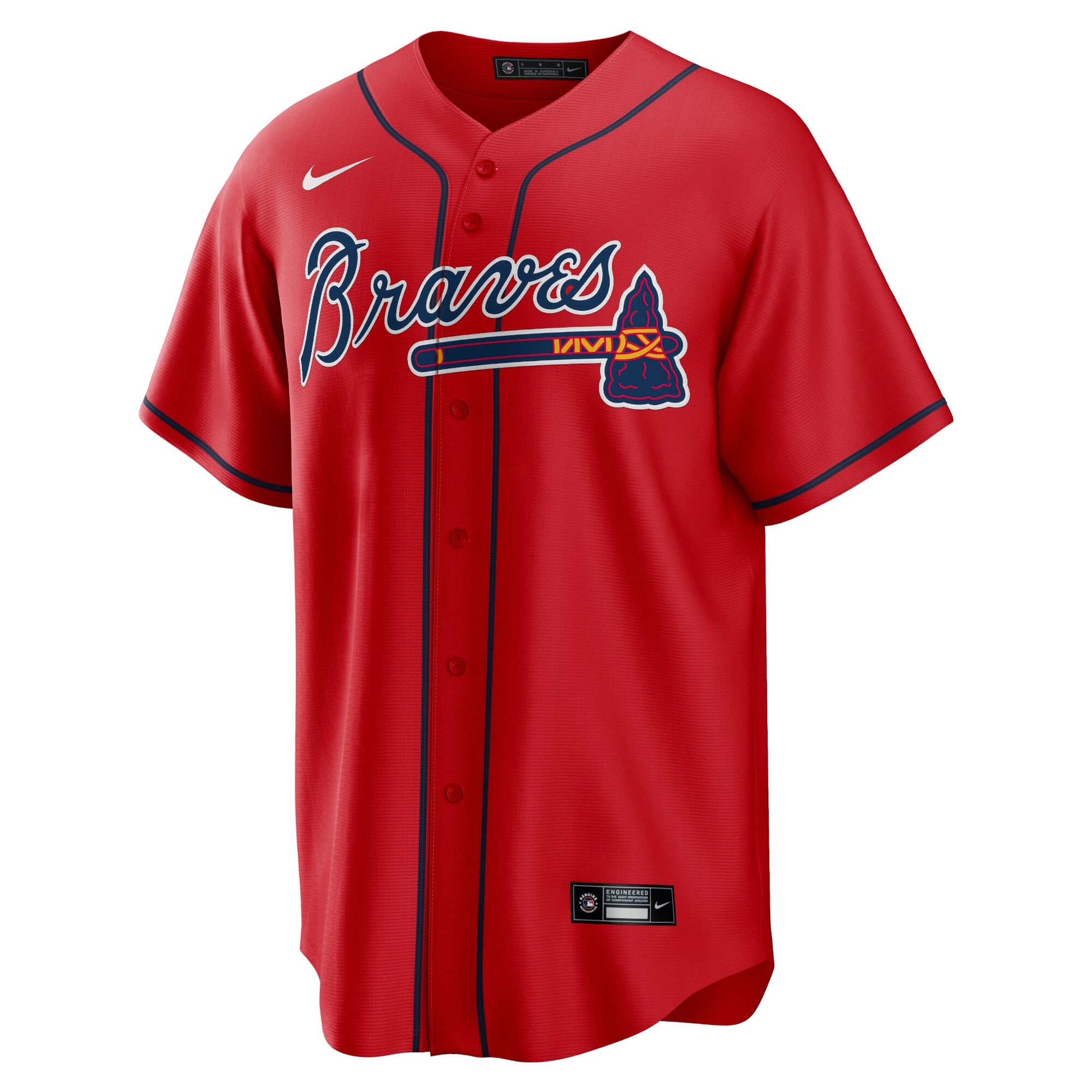 Ozzie Albies Atlanta Braves Alternate Replica Player Name Jersey - Red cheap jerseys for sale - CheapJerseys.Shop