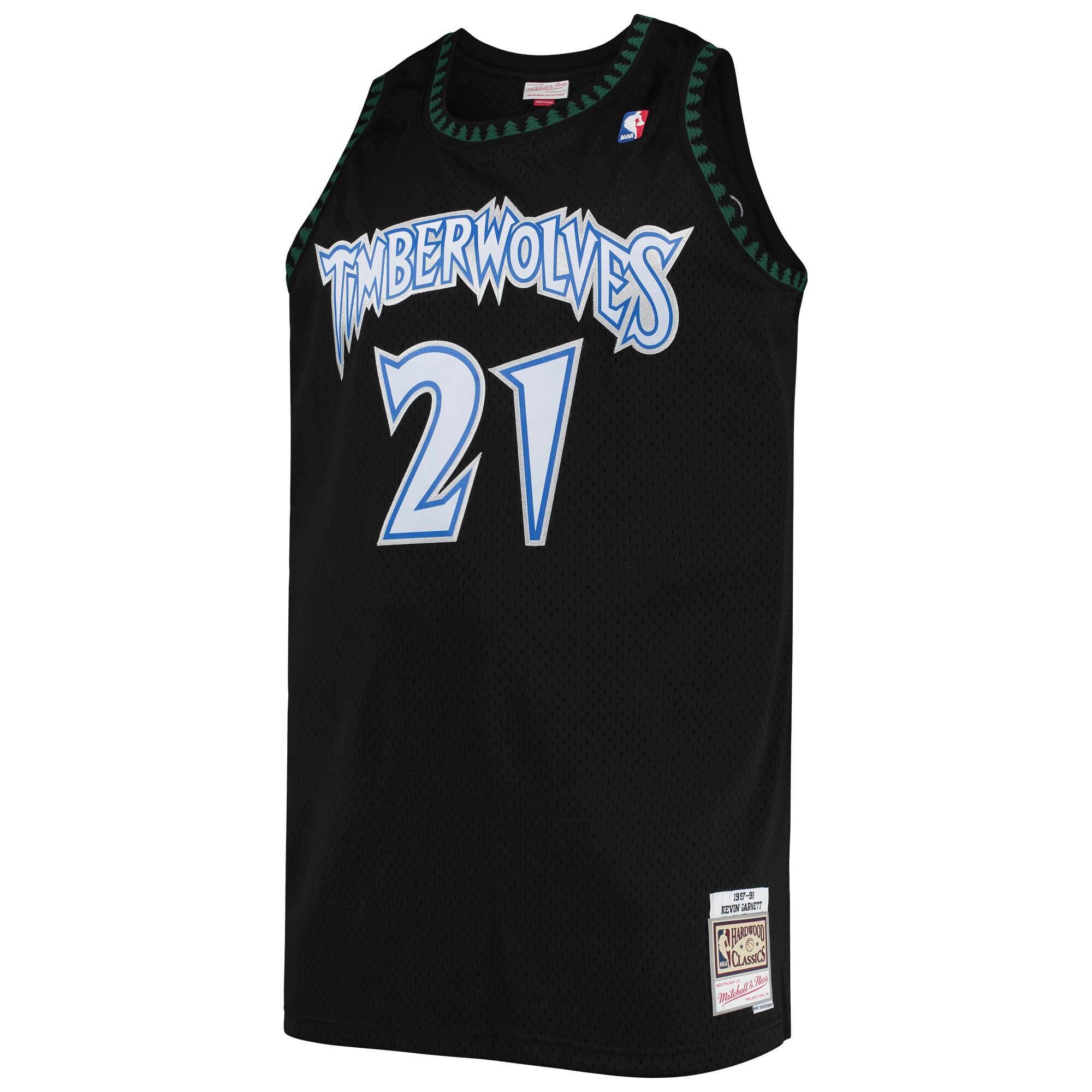 Kevin Garnett Minnesota Timberwolves Mitchell & Ness 1997\/98 Big & Tall Hardwood Classics Swingman Jersey - Black cheap jerseys for sale - CheapJerseys.Shop