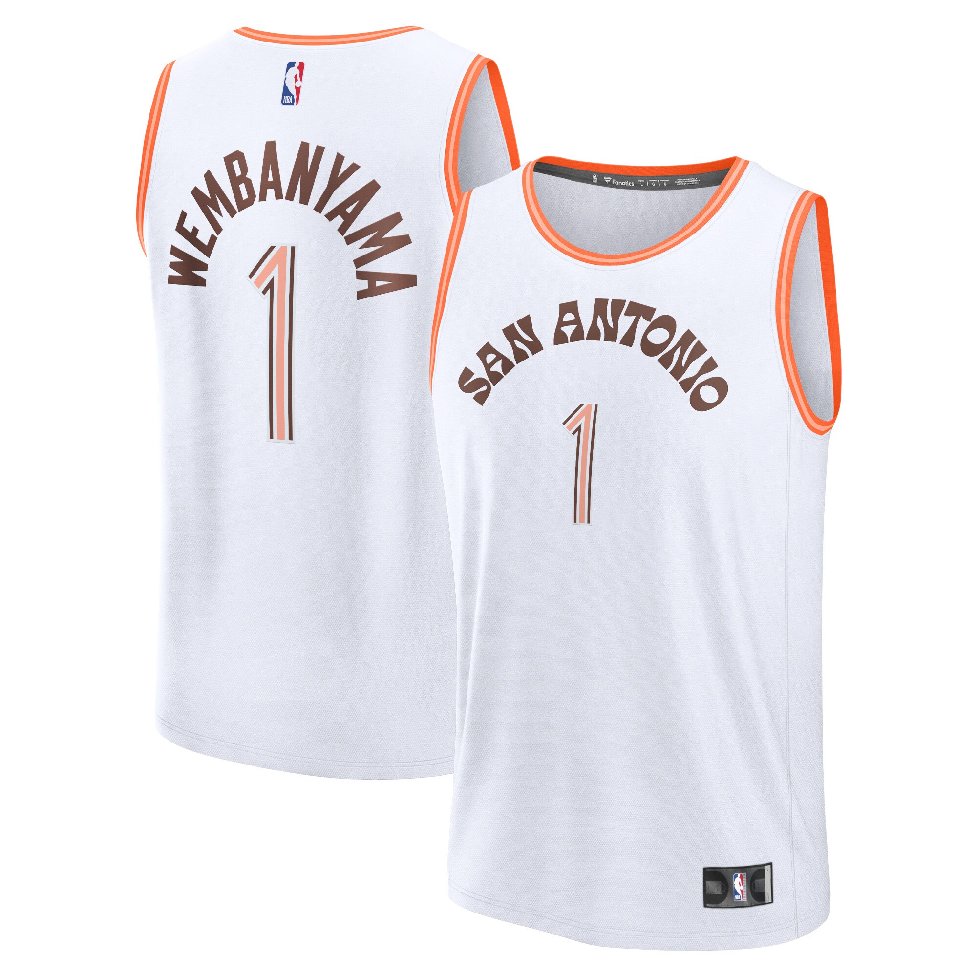 Victor Wembanyama San Antonio Spurs Fanatics Fast Break Jersey - White - City Edition cheap jerseys for sale - CheapJerseys.Shop