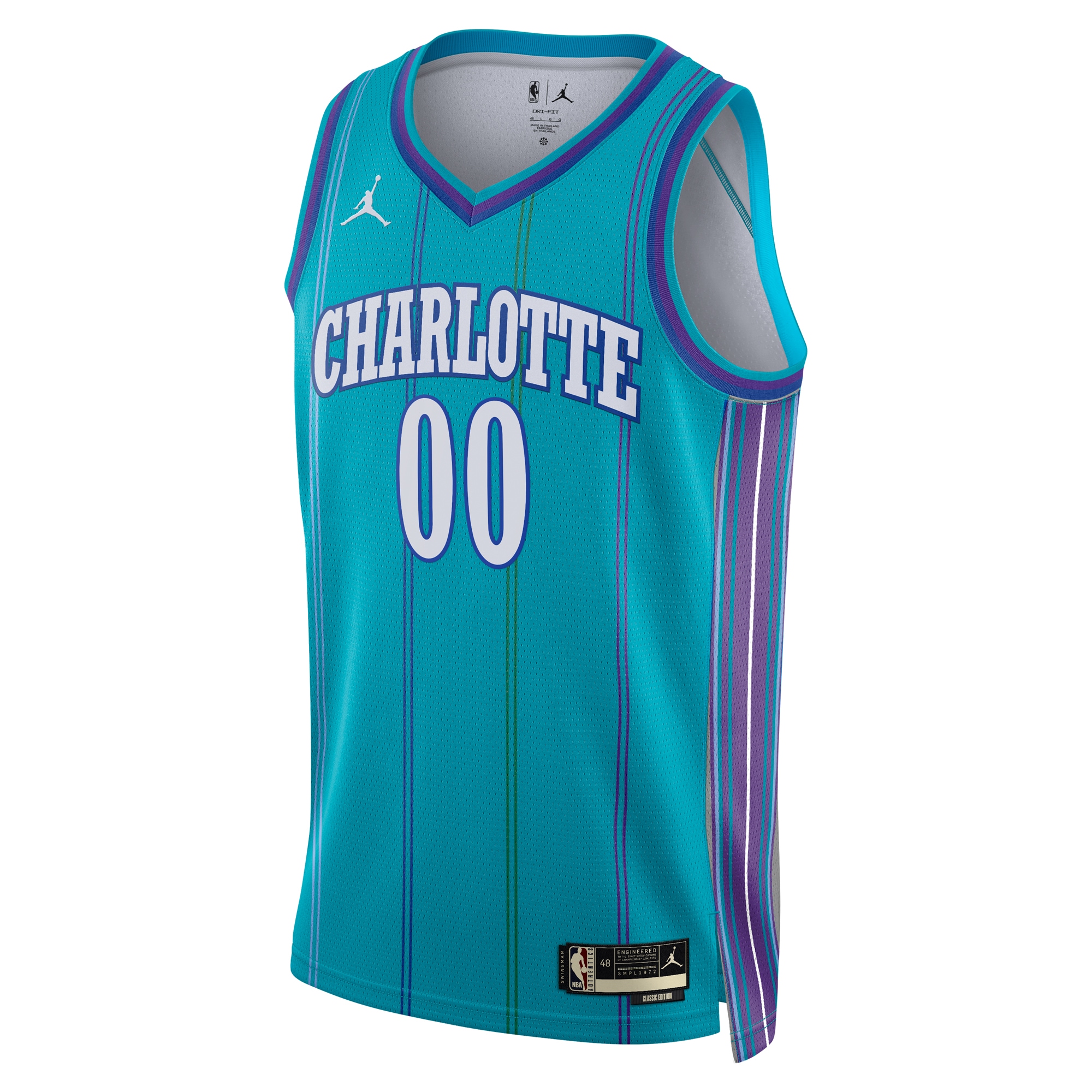 Charlotte Hornets Jordan Brand Unisex 2023\/24 Custom Swingman Jersey - Classic Edition - Teal cheap jerseys for sale - CheapJerseys.Shop