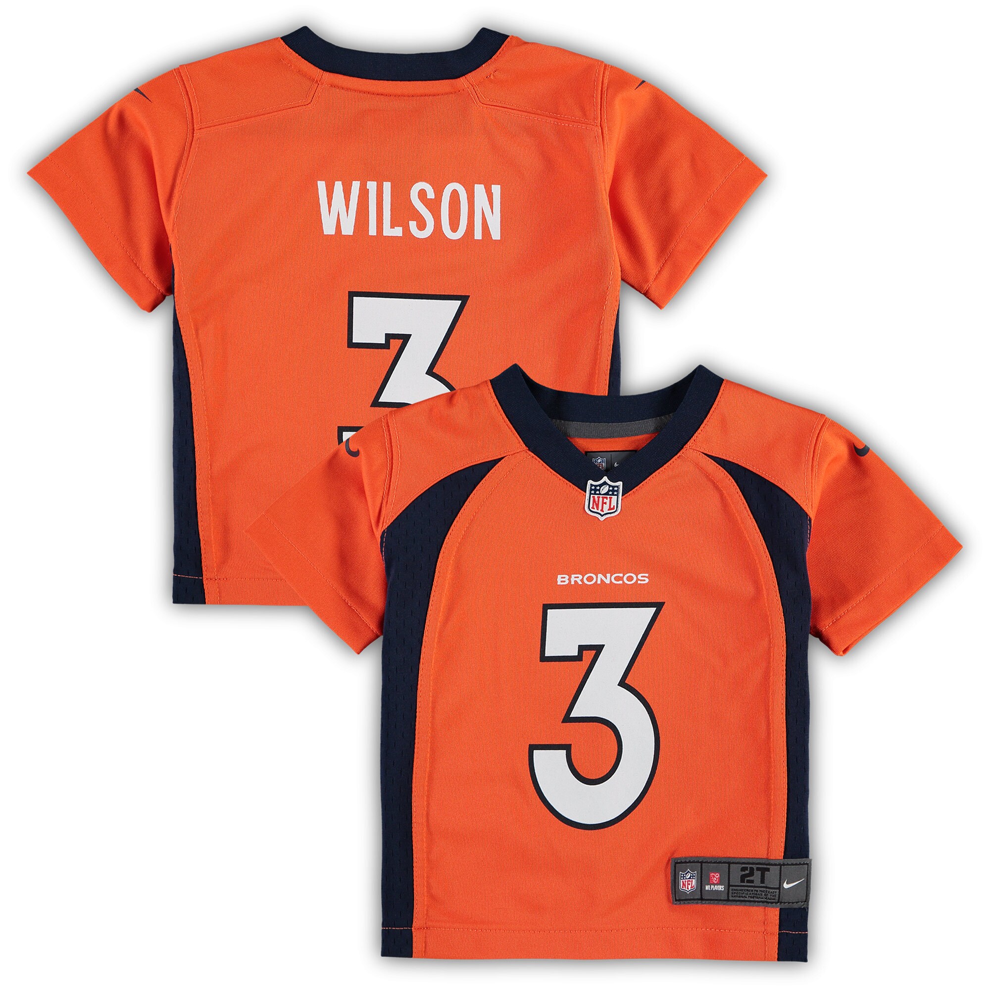 Russell Wilson Denver Broncos Toddler Game Jersey - Orange cheap jerseys for sale - CheapJerseys.Shop
