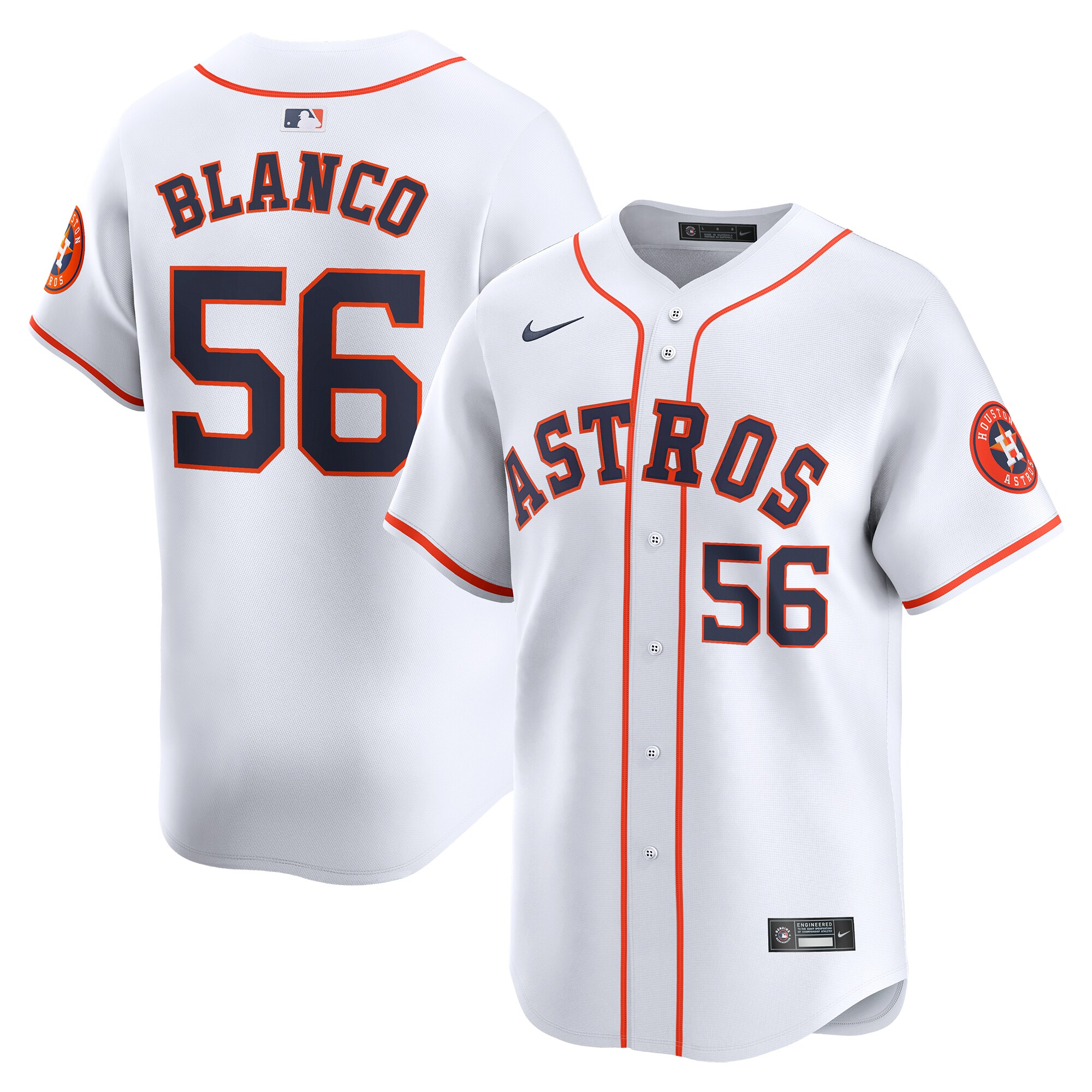 Ronel Blanco Houston Astros Youth Home Limited Player Jersey - White cheap jerseys for sale - CheapJerseys.Shop