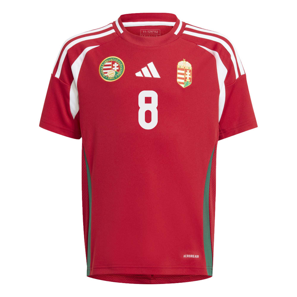 Ádám Nagy 8 Hungary National Team 2024/25 Home YOUTH Jersey - Red cheap jerseys for sale - CheapJerseys.Shop