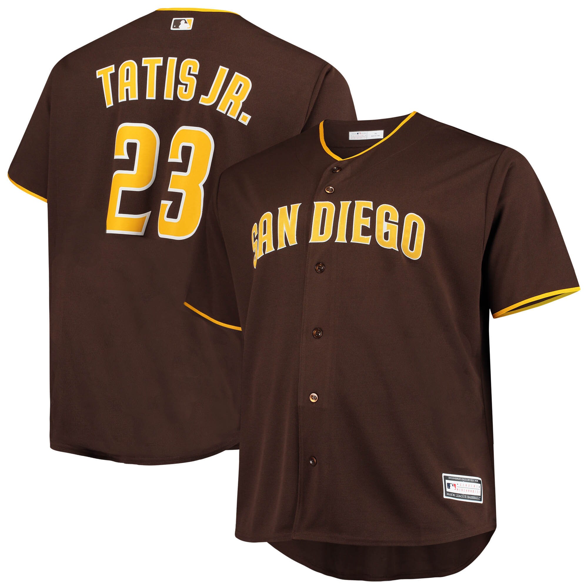 Fernando Tatis Jr. San Diego Padres Big & Tall Replica Player Jersey - Brown cheap jerseys for sale - CheapJerseys.Shop