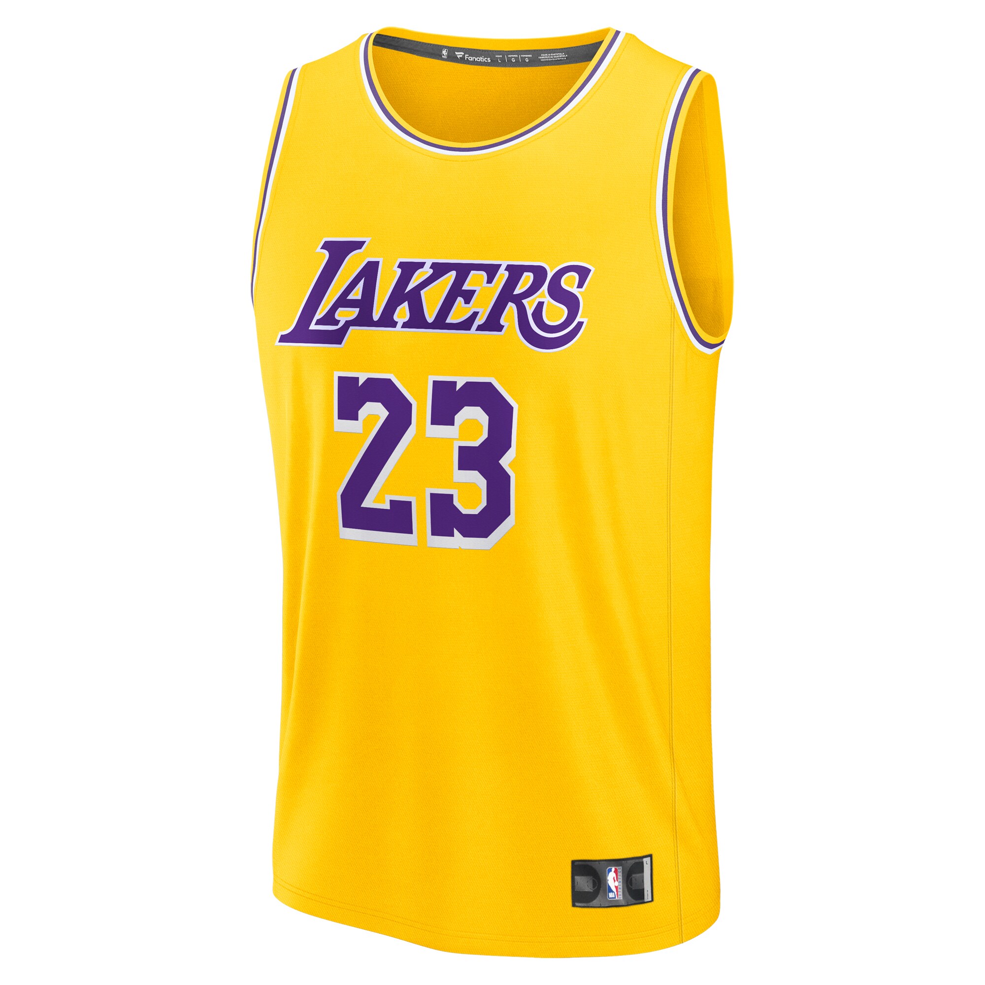 LeBron James Los Angeles Lakers Fanatics Fast Break Replica Jersey - Icon Edition - Gold cheap jerseys for sale - CheapJerseys.Shop