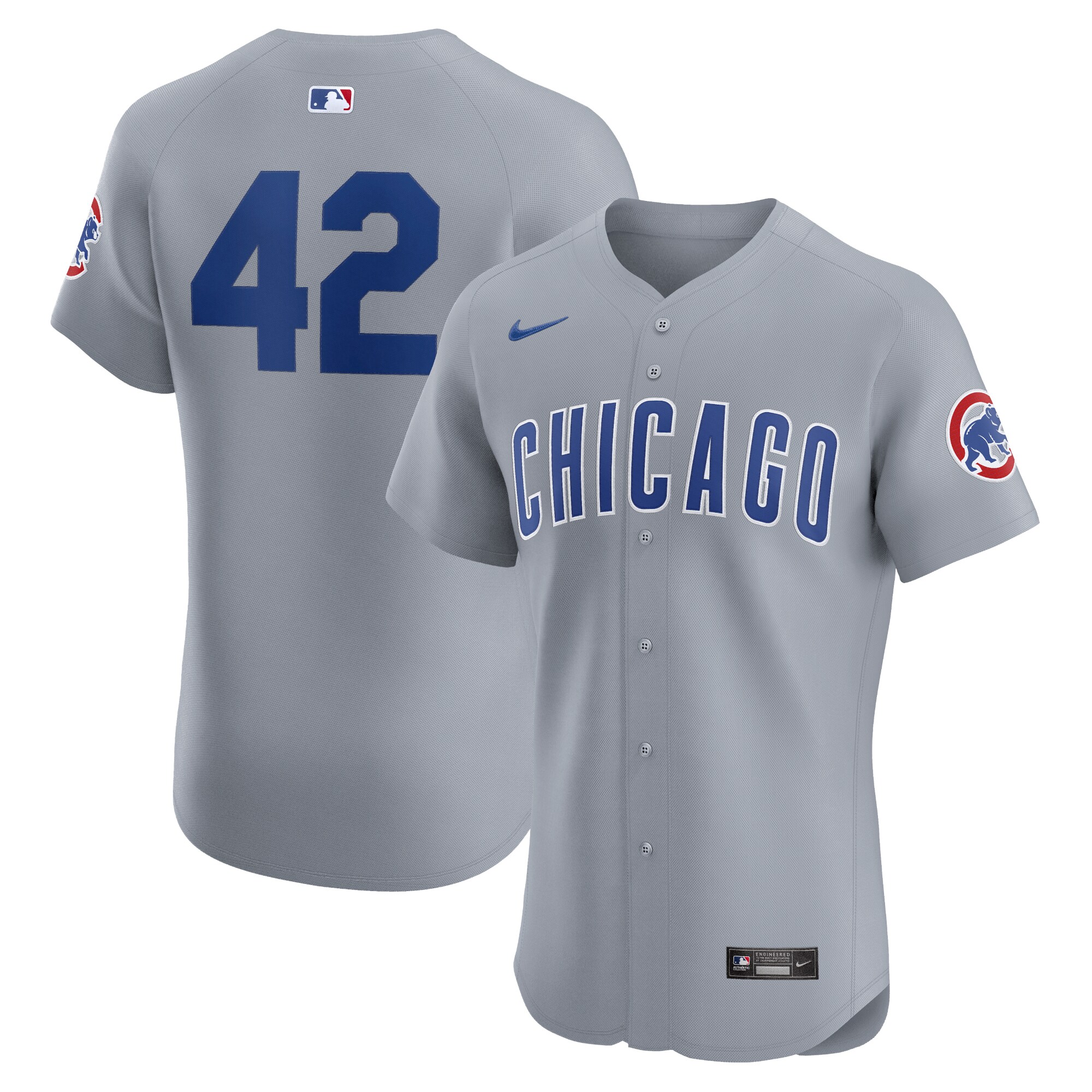 Chicago Cubs Road 2024 Jackie Robinson Day Elite Jersey - Gray cheap jerseys for sale - CheapJerseys.Shop