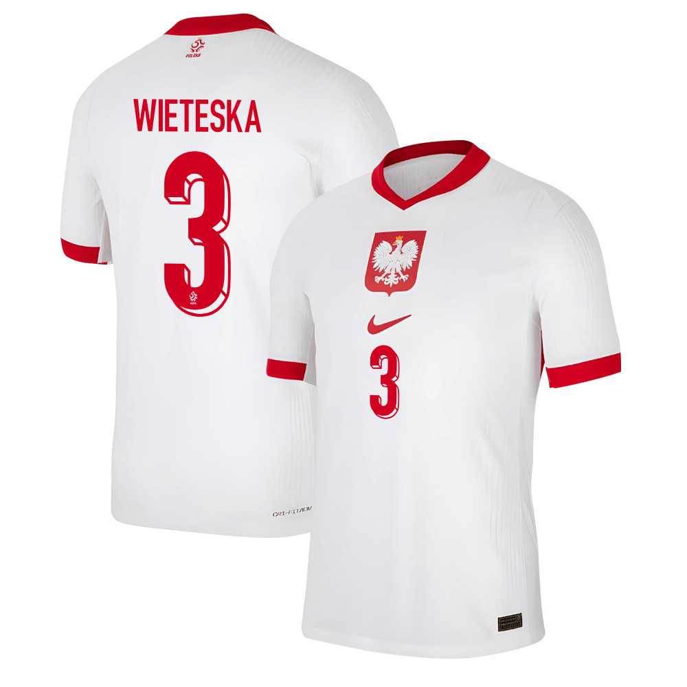 Mateusz Wieteska 3 Poland National Team 2024/25 Home Men Jersey - White cheap jerseys for sale - CheapJerseys.Shop
