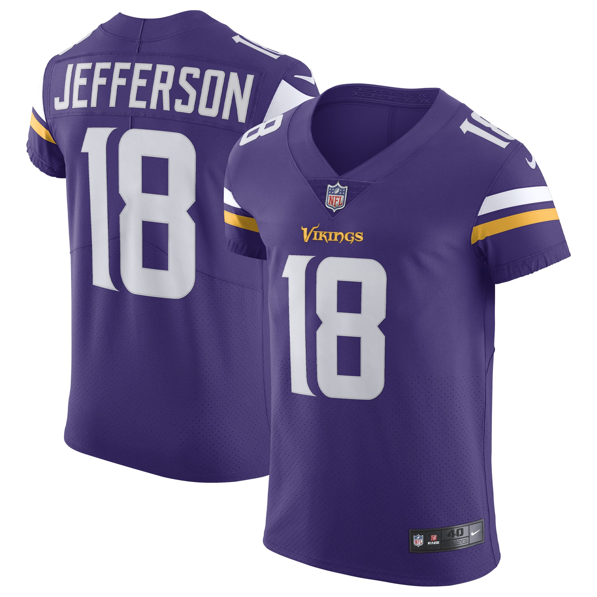 Justin Jefferson Minnesota Vikings Home Vapor Elite Jersey - Purple cheap jerseys for sale - CheapJerseys.Shop